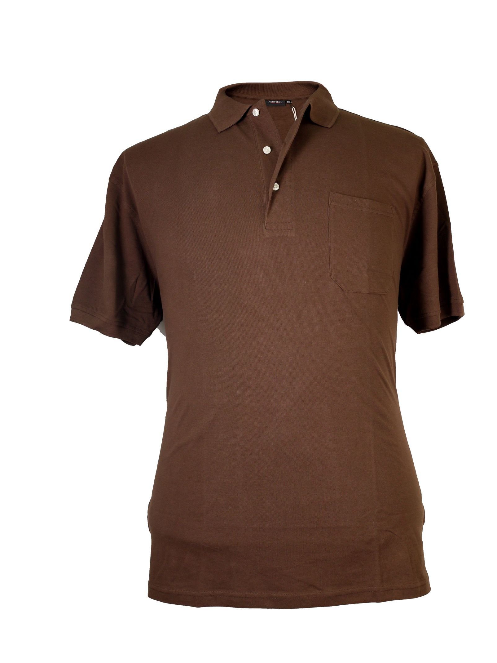 Basic Poloshirt Polo braun Redfield, Übergroßen redfield von