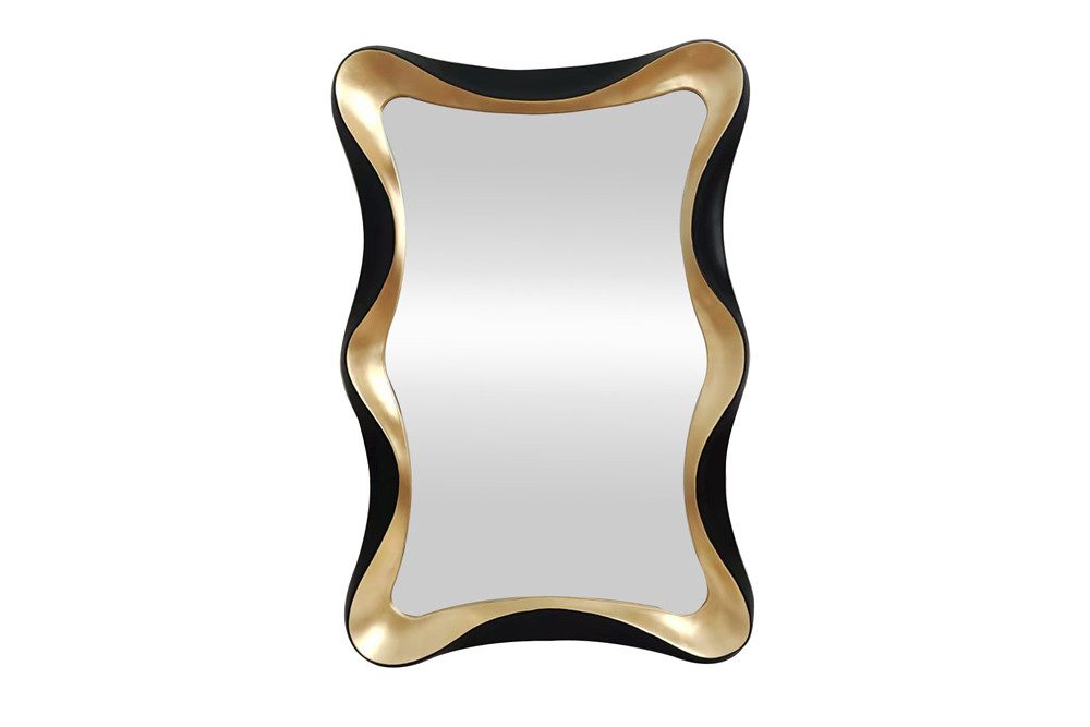 riess-ambiente Wandspiegel ALICE 120cm gold-schwarz – organische Form, variabel, Accessoire (Einzelartikel, 1-St), dekorativer Spiegel als Hingucker – ideal für Wohnzimmer und Flur
