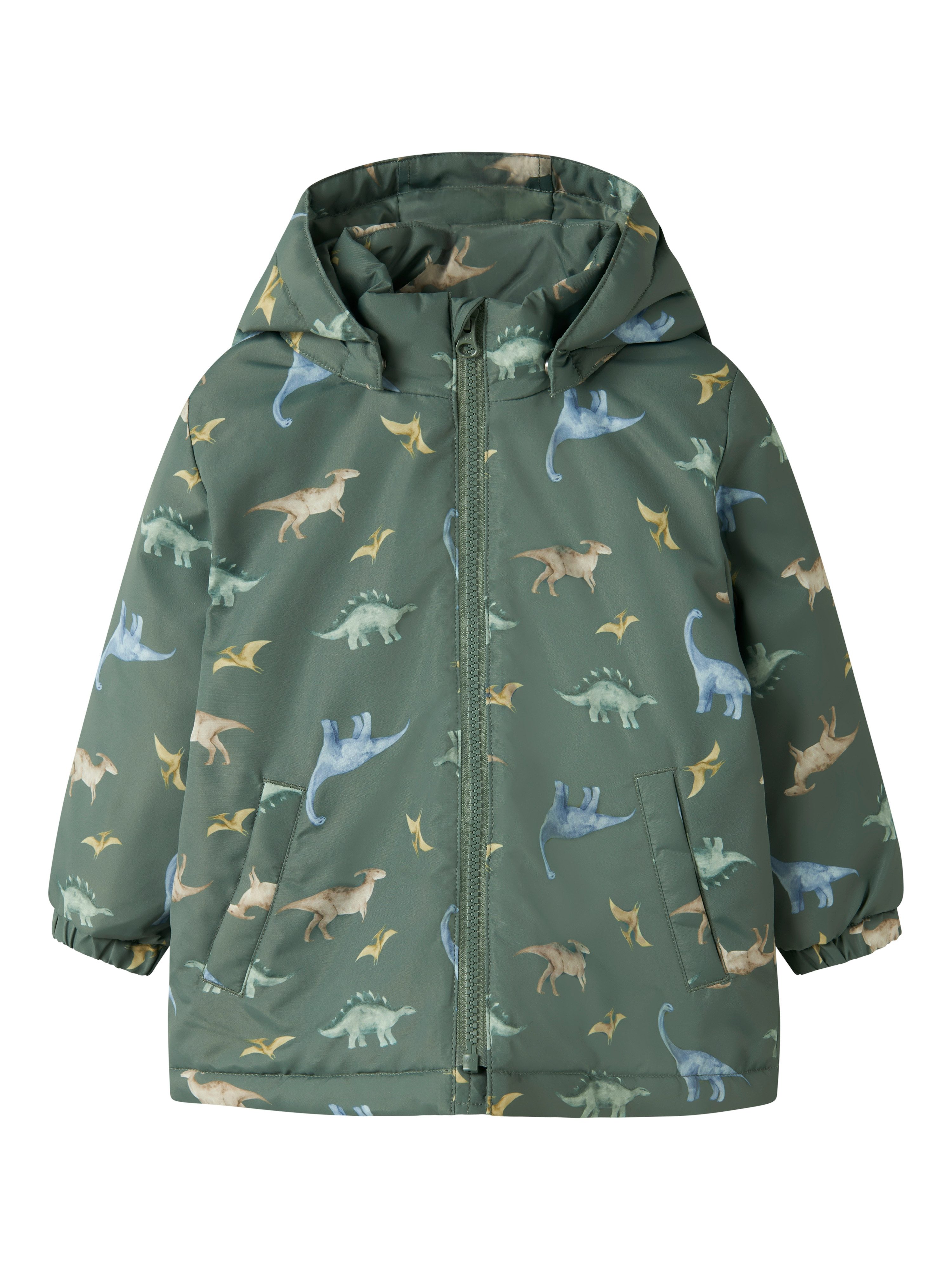 Name It Outdoorjacke NMMMAX JACKET PA AOP NOOS Kunstfaser, wasserabweisend, mit abnehmbarer Kapuze