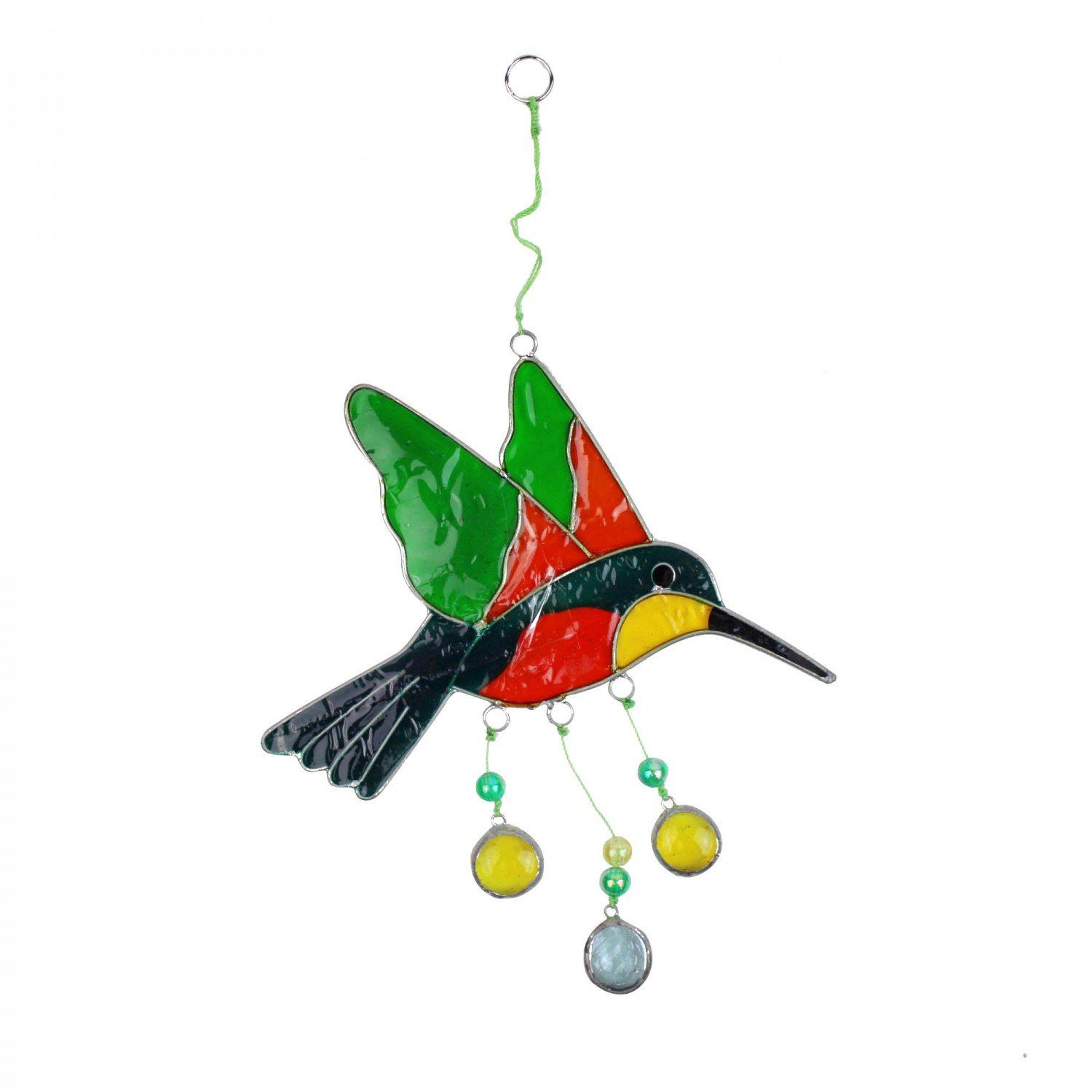 mitienda Fensterdekoration Handgemachte Suncatcher Kolibri aus Resin grün