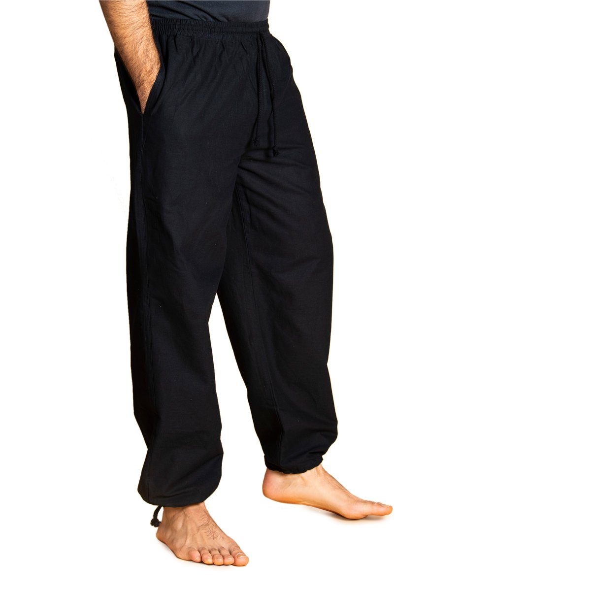 PANASIAM Stoffhose E-Pants leichte Unisex Bundhose aus weicher Baumwolle für Damen und Herren Freizeithose mit Tunnelzug Relaxhose bequeme Sommerhose