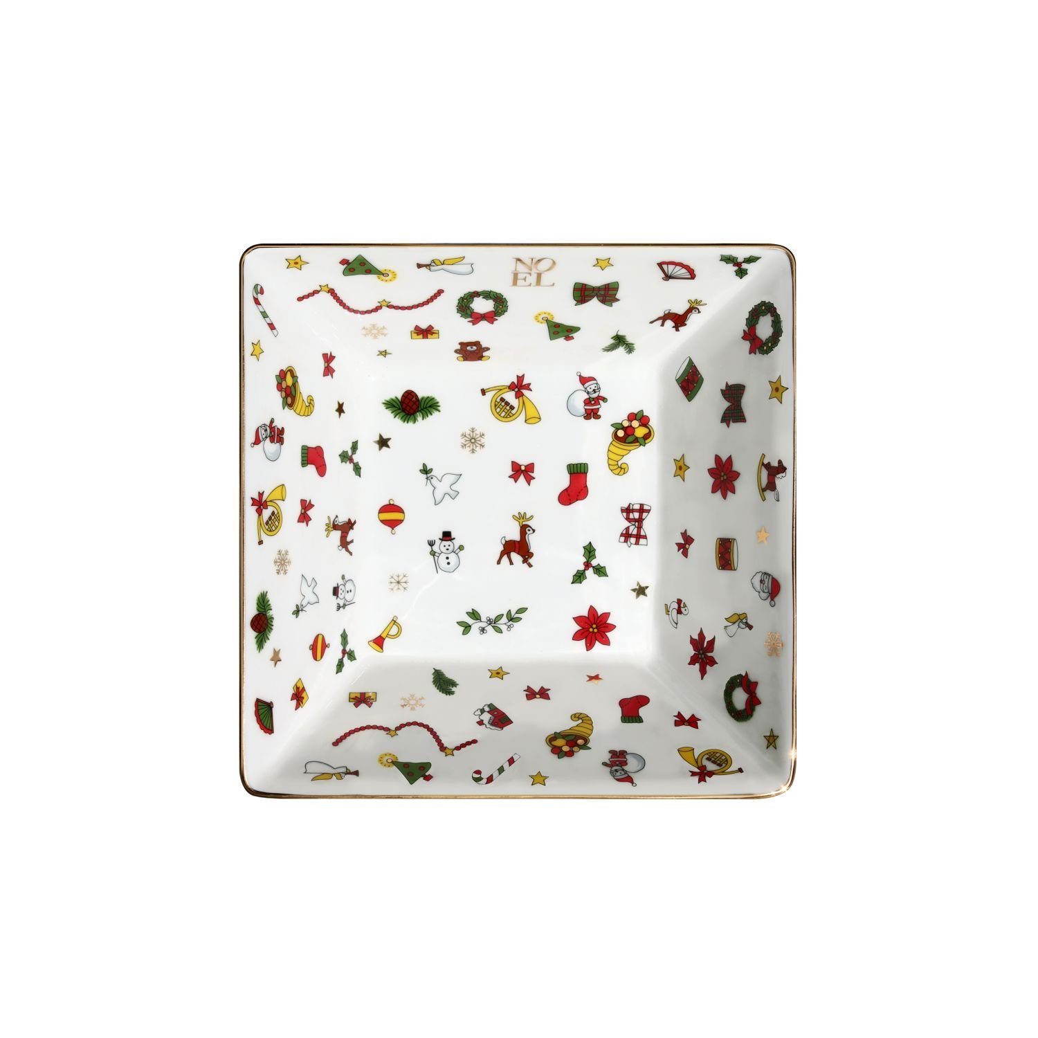 TAITÙ Schale Noel Oro Quadratisch (1-tlg) Bone Fine China, Medium