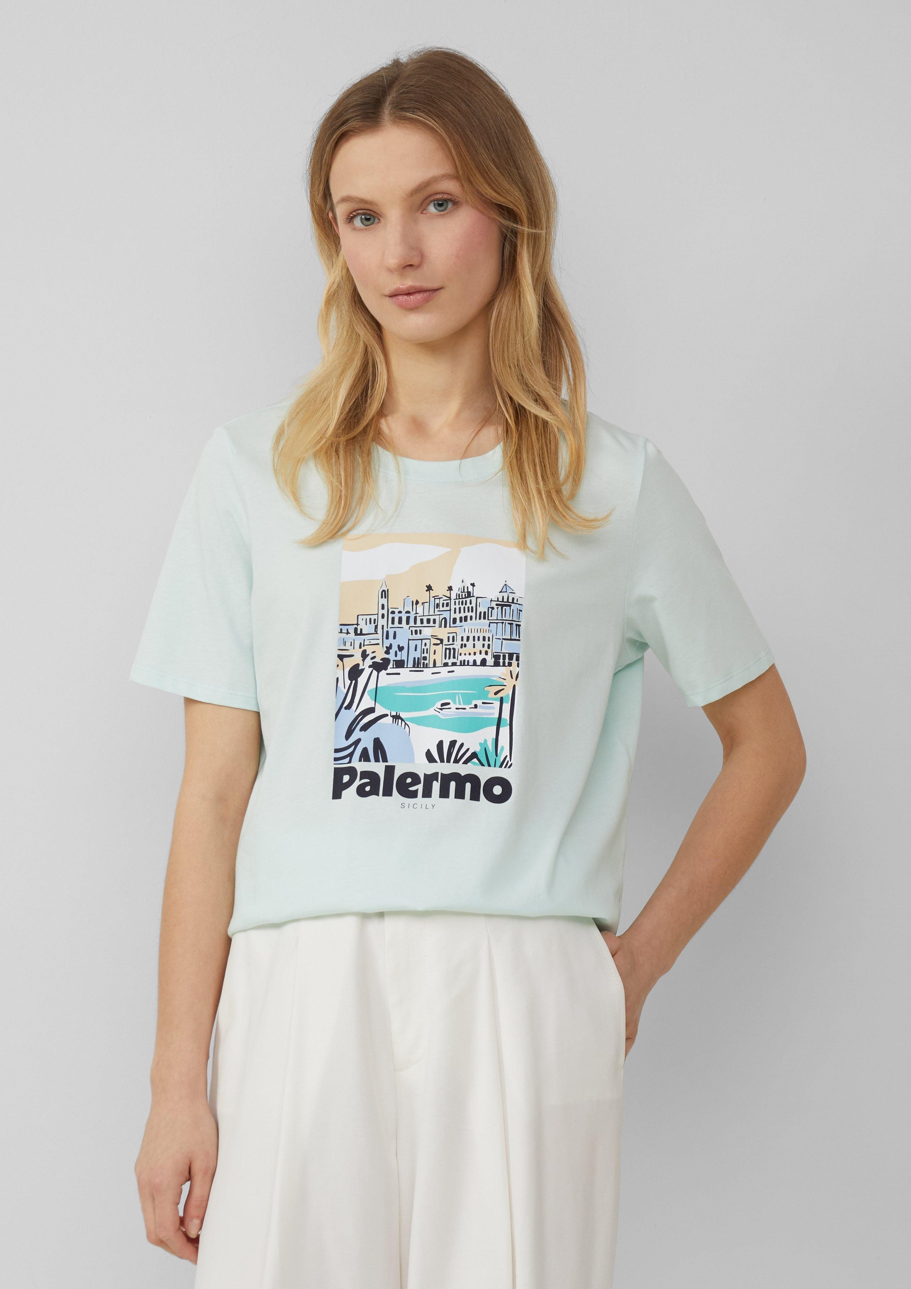 s.Oliver Kurzarmshirt T-Shirt mit Frontprint günstig online kaufen