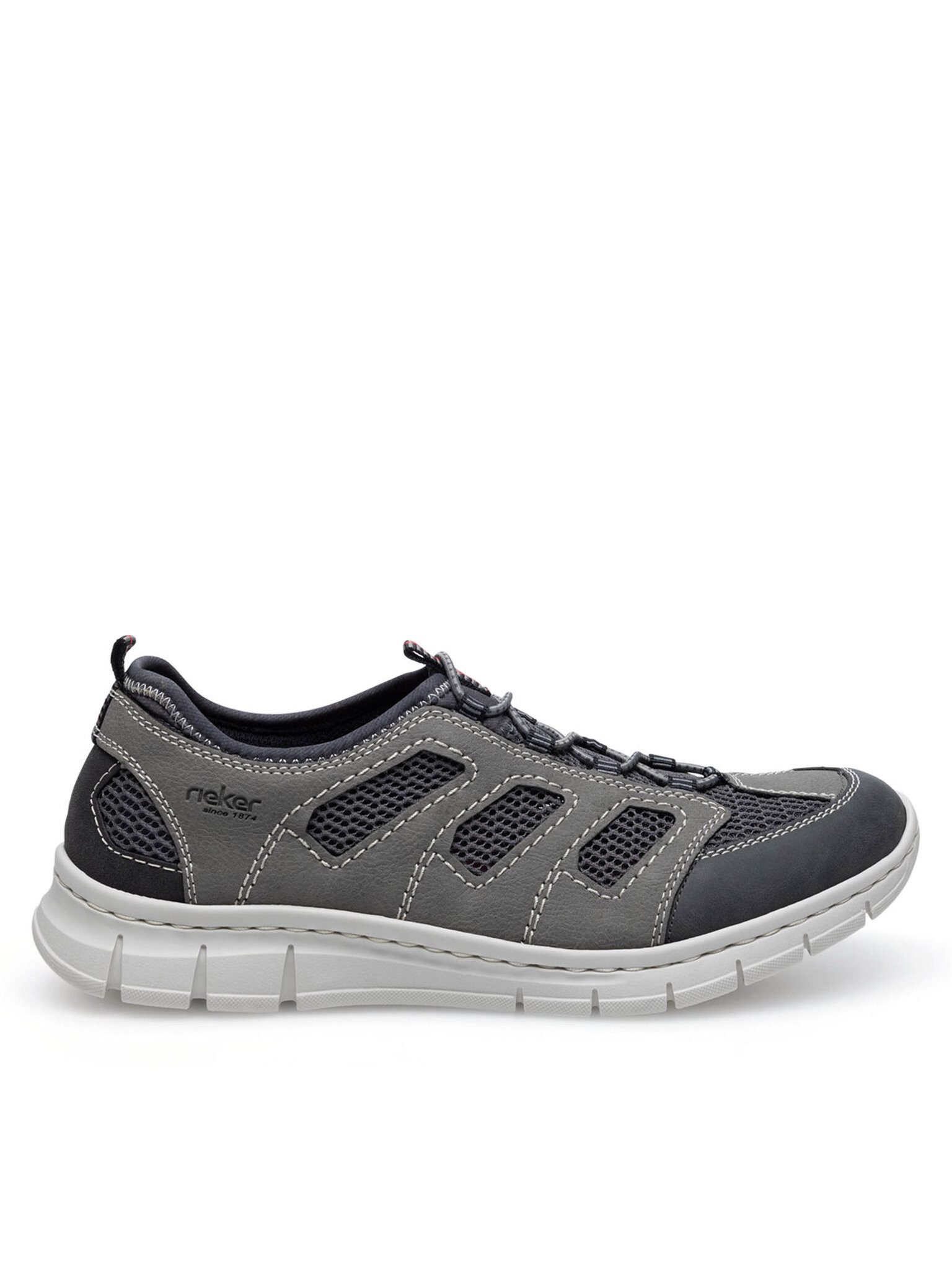 Rieker Halbschuhe B7762-45 Grau Schnürboots