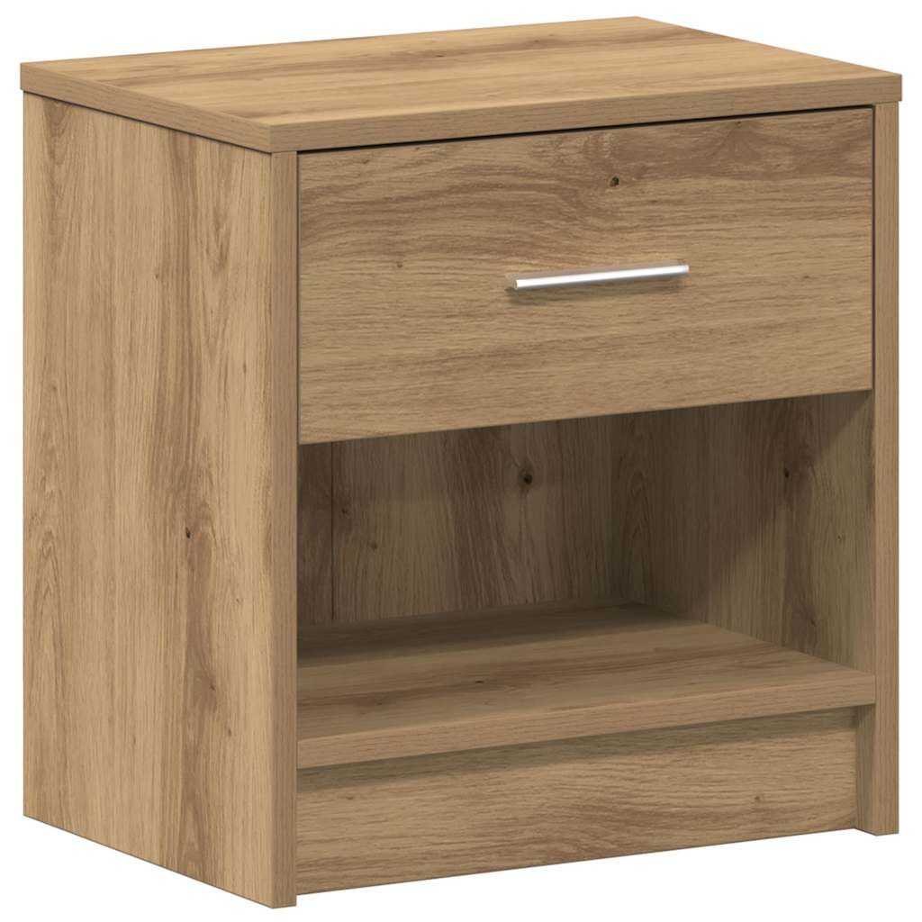 vidaXL Nachttisch Nachttisch mit Schublade Artisan-Eiche 39x28x41 cm (1-St)
