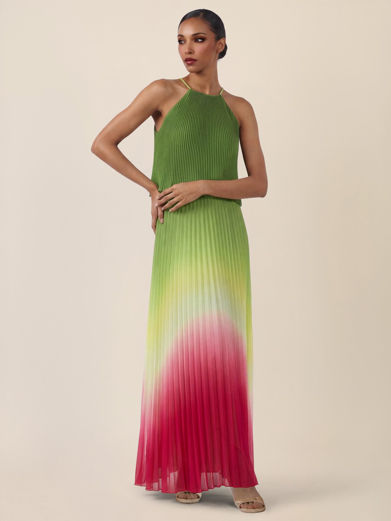 Apart Chiffonkleid mit Farbverlauf