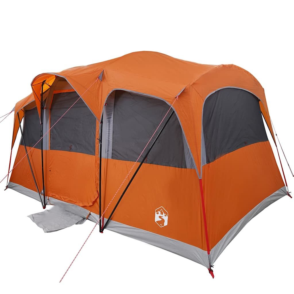 Kuppelzelt Zelte mit Dach Grau und Orange 435 x 255 x 216 cm Polyester
