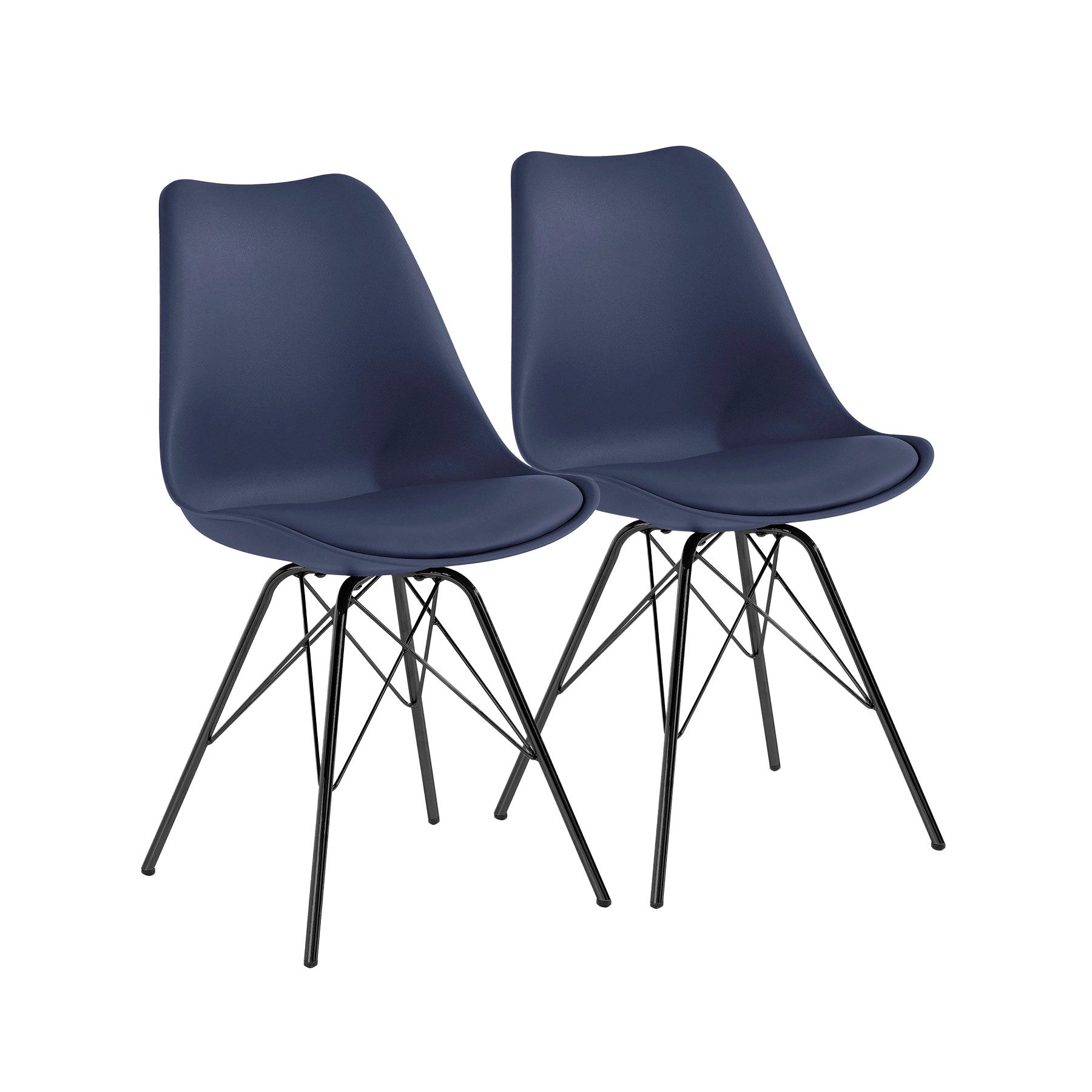 riess-ambiente Esszimmerstuhl SCANDINAVIA MEISTERSTÜCK blau / schwarz - Kun günstig online kaufen