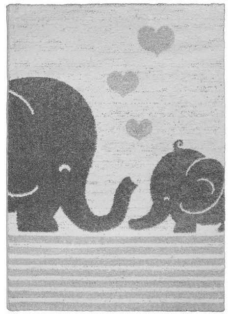 Kinderteppich »SOFT - Little Elephant«, Primaflor-Ideen in Textil, rechteckig, Höhe 17,5 mm, Kurzflor, Motiv Elefanten, Kinderzimmer-Otto