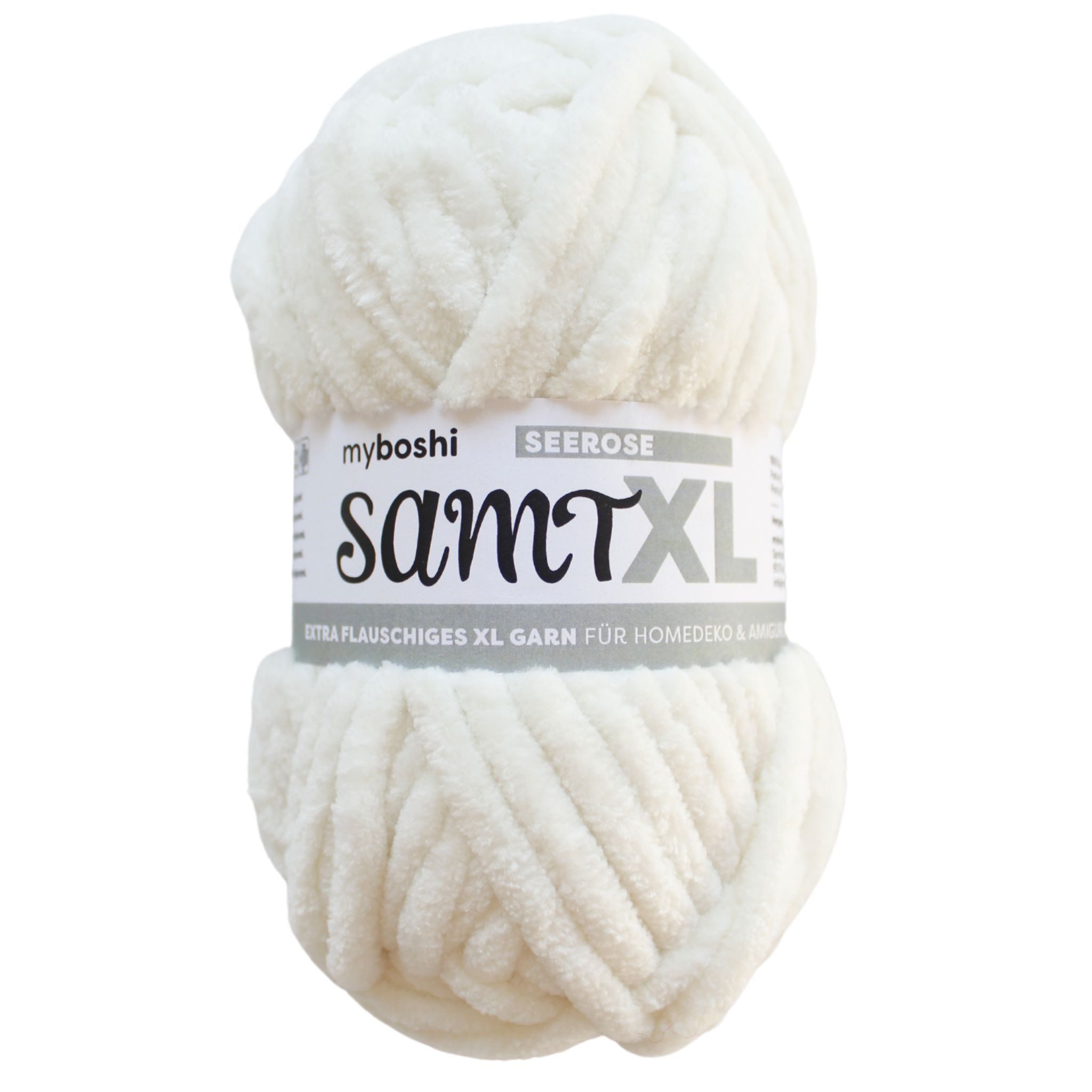 myboshi Samt XL, extra dickes Chenillegarn, super chunky Häkelwolle, 40 m (1-St), Uni
