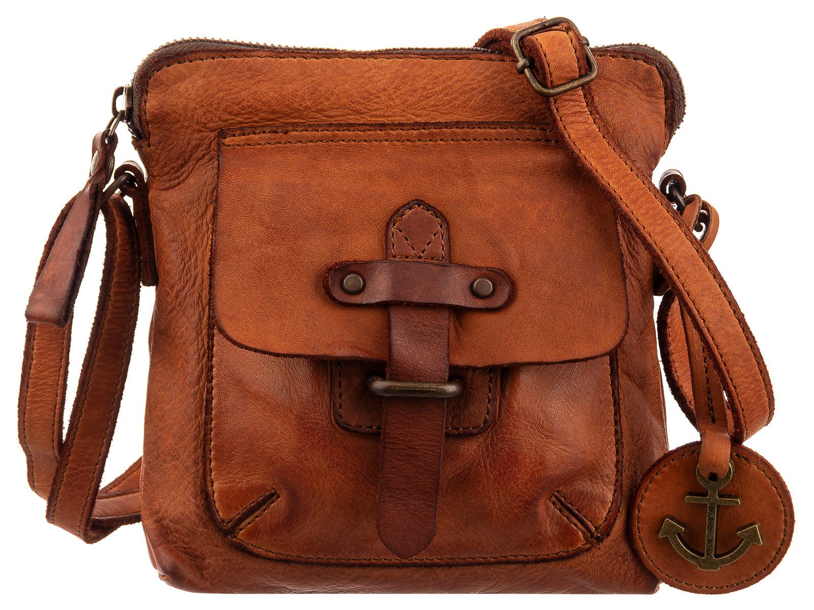 HARBOUR 2nd Umhängetasche UP13114 Crossbody Style ELLIS Umhängetasche (ein Stück, 1-tlg., ca. B/H/T 20/20/2 cm), Leder