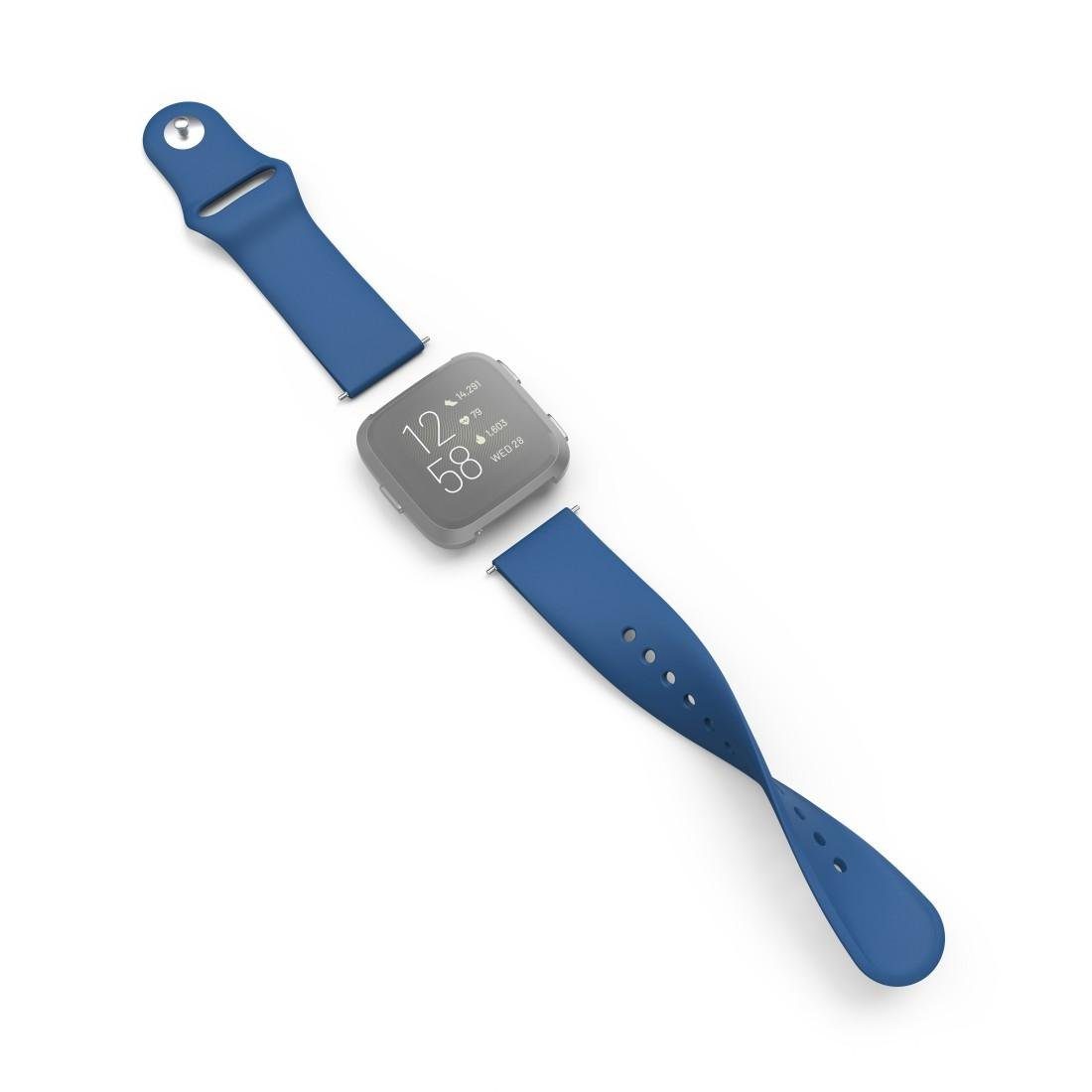 Smartwatch-Armband für Versa/Versa Lite, 22mm, Fitbit 22,7 Ersatzarmband cm Versa blau Hama 2/