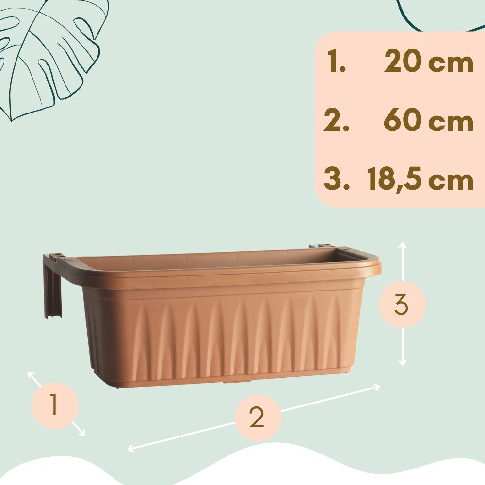 GarPet Balkonkasten 2x Blumenkasten Balkon Geländer günstig online kaufen
