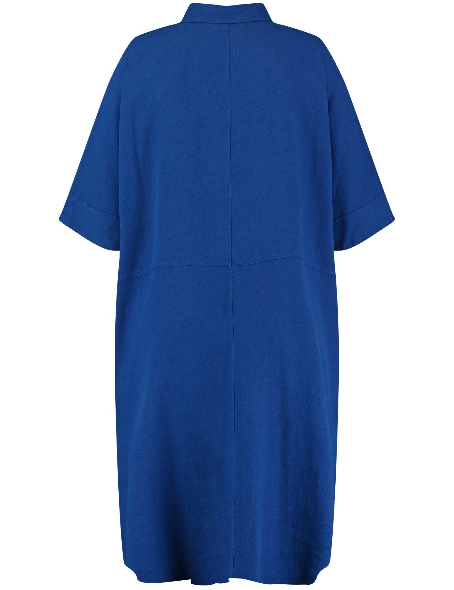 Samoon Jackenblazer Longjacke/Kleid aus Leinen-Mix Cobalt Blue