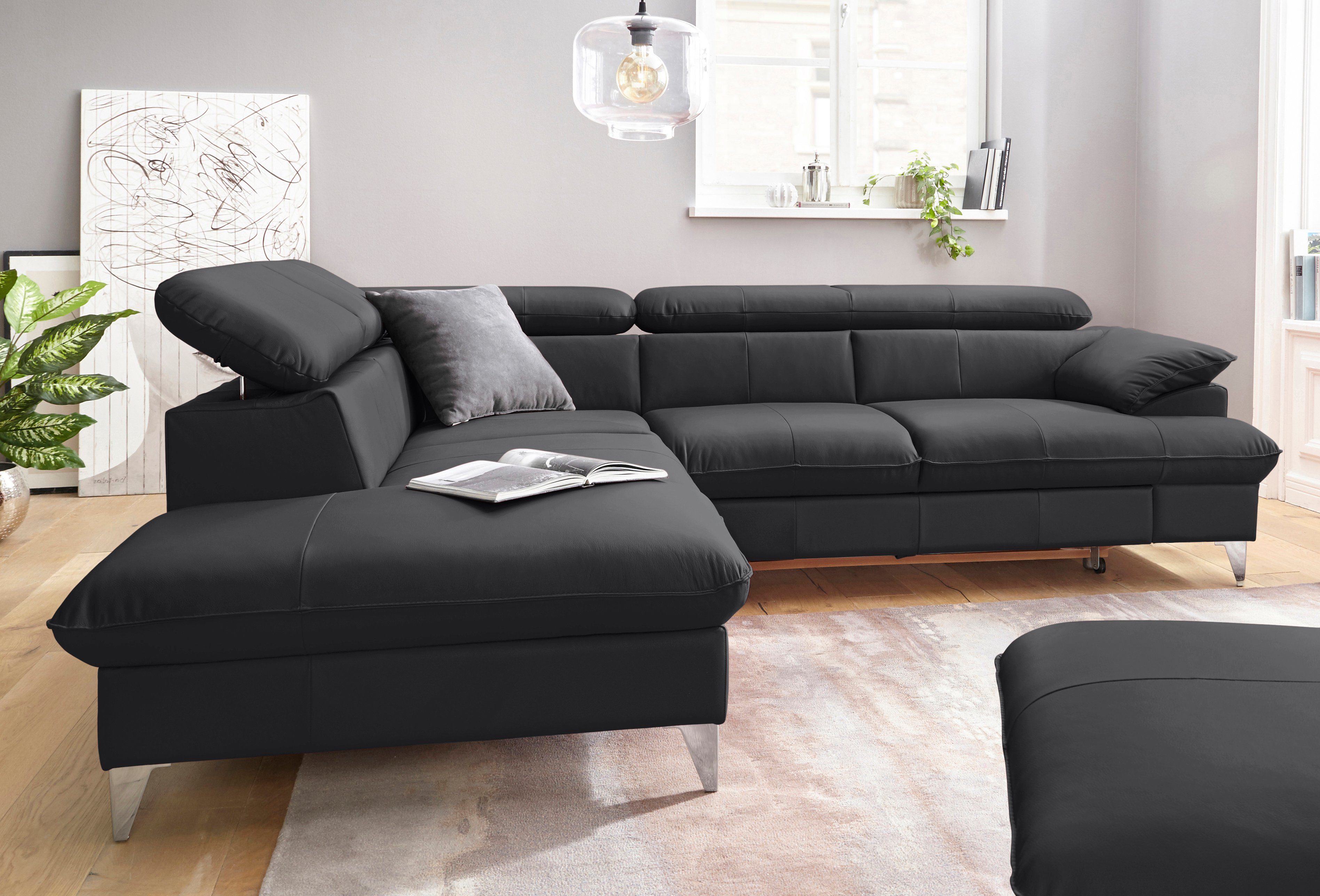 COTTA Ecksofa "Caluso L-Form", mit Kopfteilverstellung, wahlweise mit Bettf günstig online kaufen