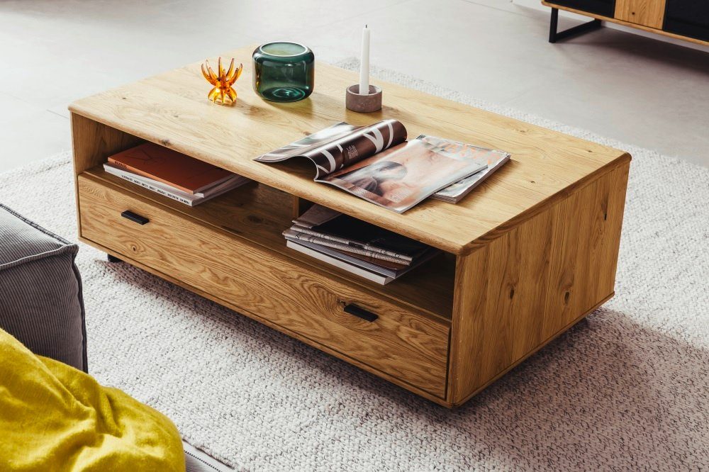 Couchtisch Couchtisch Arezzo, Wildeiche, auf Rollen