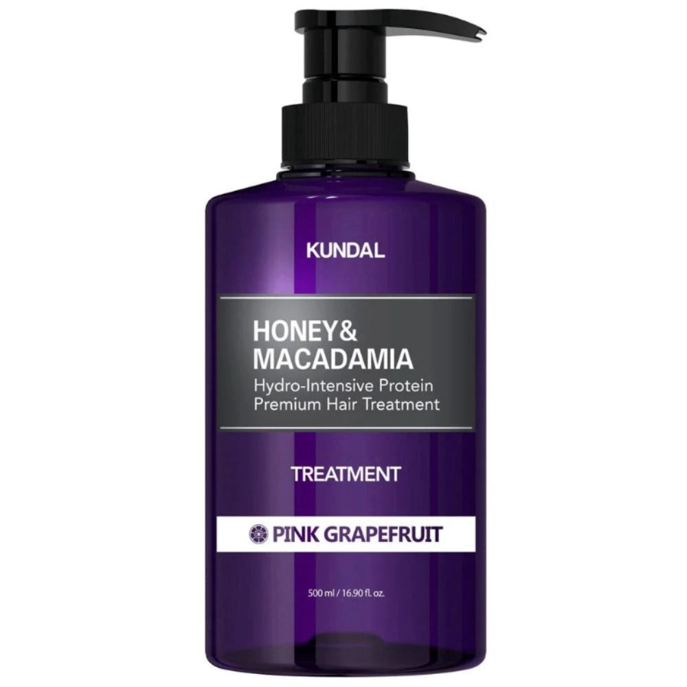 KUNDAL Haarshampoo KUNDAL, Honey & Macadamia Protein Treatment, Pink Grapefruit - 500ml, Intensiv pflegende Haarmaske mit Protein-Komplex