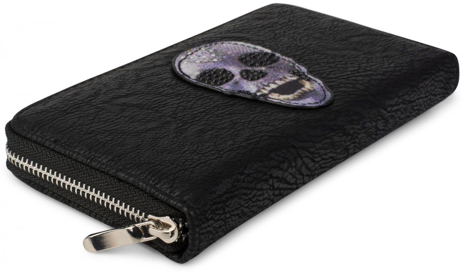 styleBREAKER Geldbörse Geldbörse mit Strass Totenkopf (1-tlg)