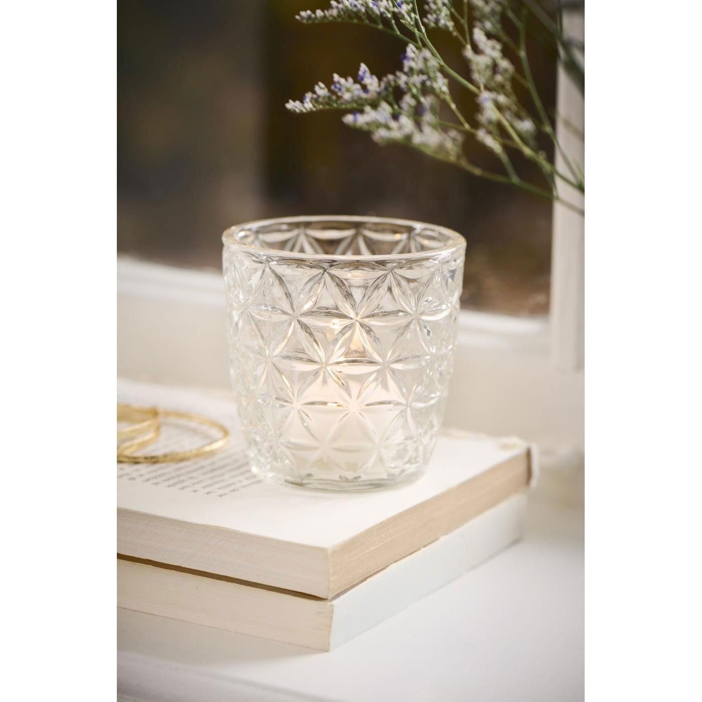 Ib Laursen Kerzenhalter Ib Laursen Teelichthalter Votivkerzenhalter Gemustert Glas