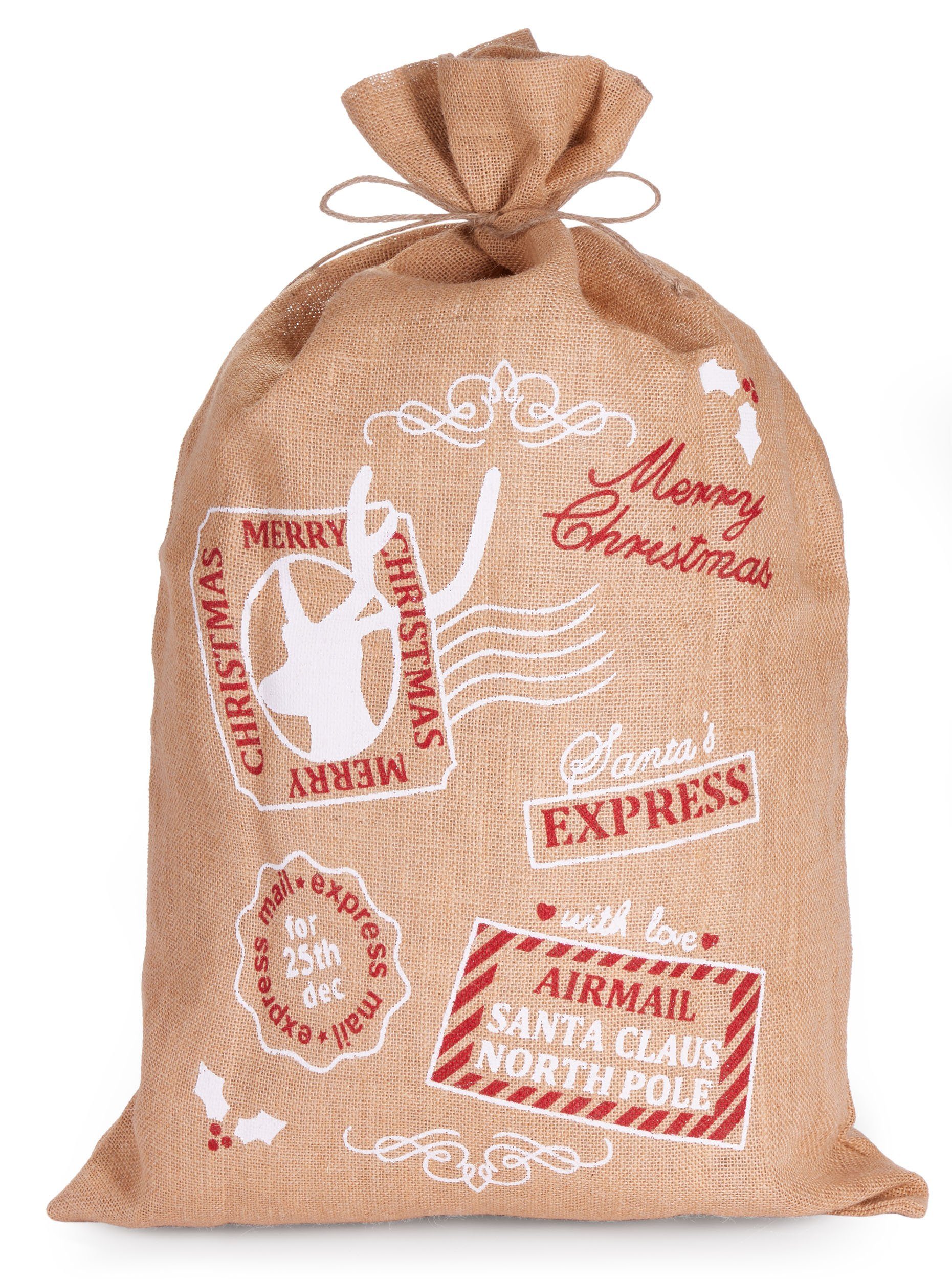 Aufbewahrungstasche Weihnachtssack Santa Express - 80 cm Geschenksack Weihnachten