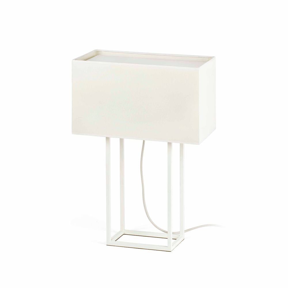 FARO Barcelona Tischleuchte VESPER 2-flammig Weiß, Beige Weiß, Beige