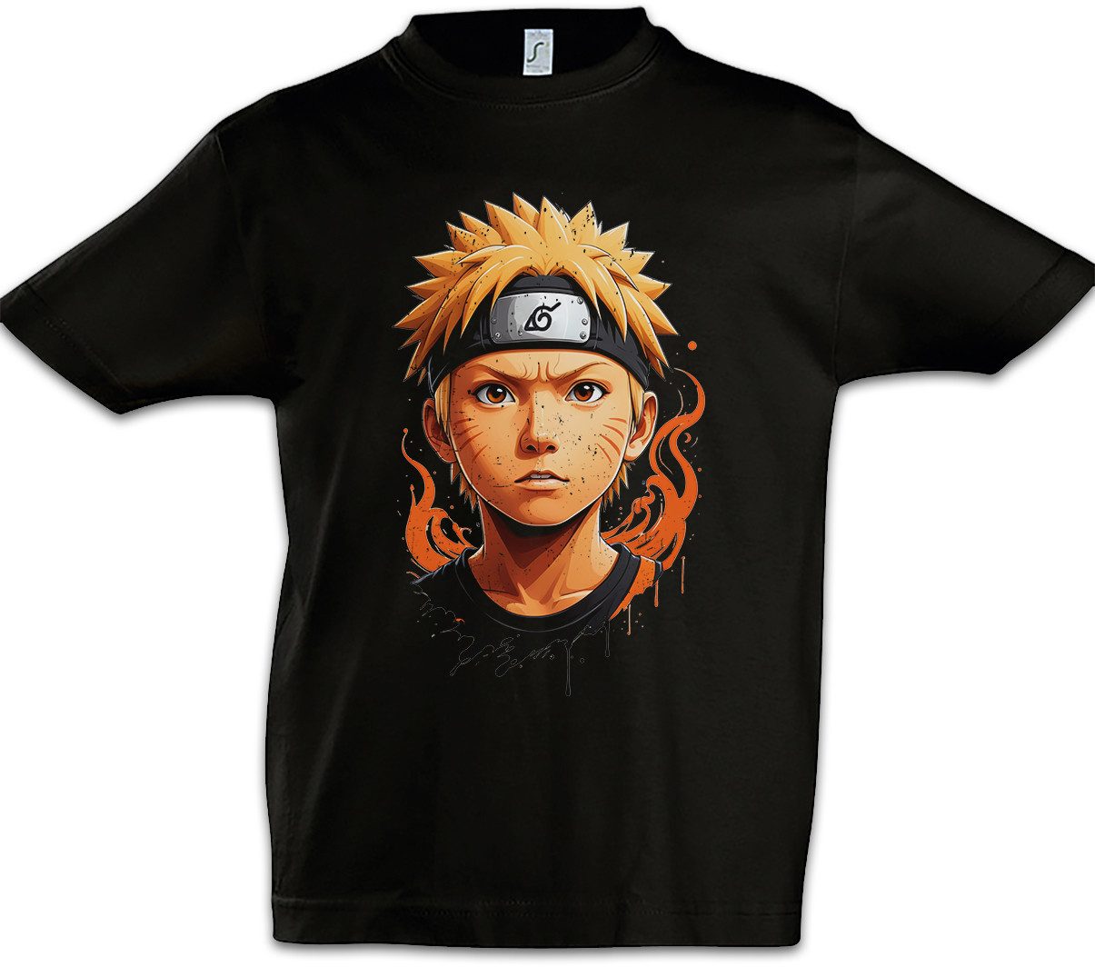 Print-Shirt Anime Ninja Portrait Kinder T-Shirt Shinobi System Naruto Dattebayo