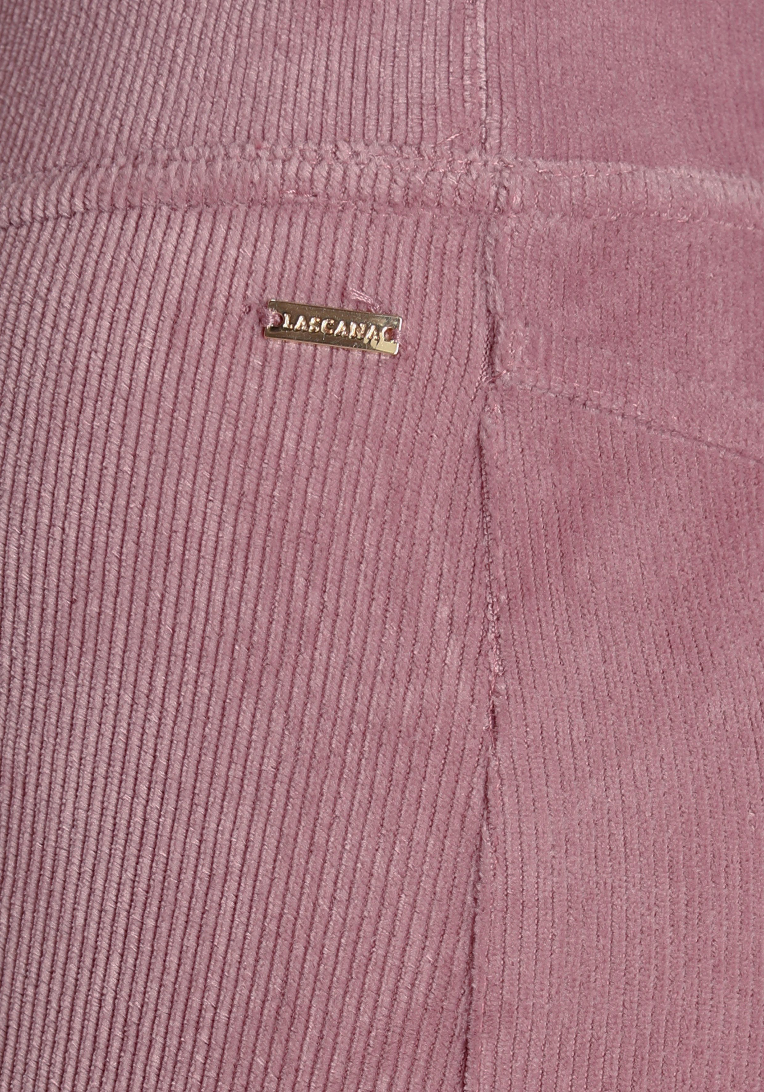 Leggings weichem rosa aus Cord-Optik, LASCANA in Material Loungewear