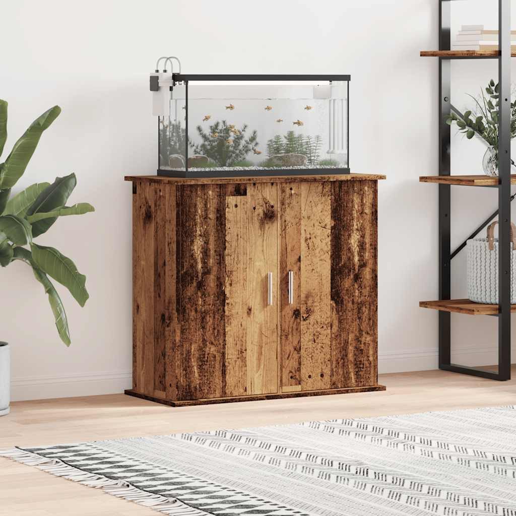 vidaXL Aquariumunterschrank Aquariumständer Altholz-Optik 81x36x73 cm günstig online kaufen