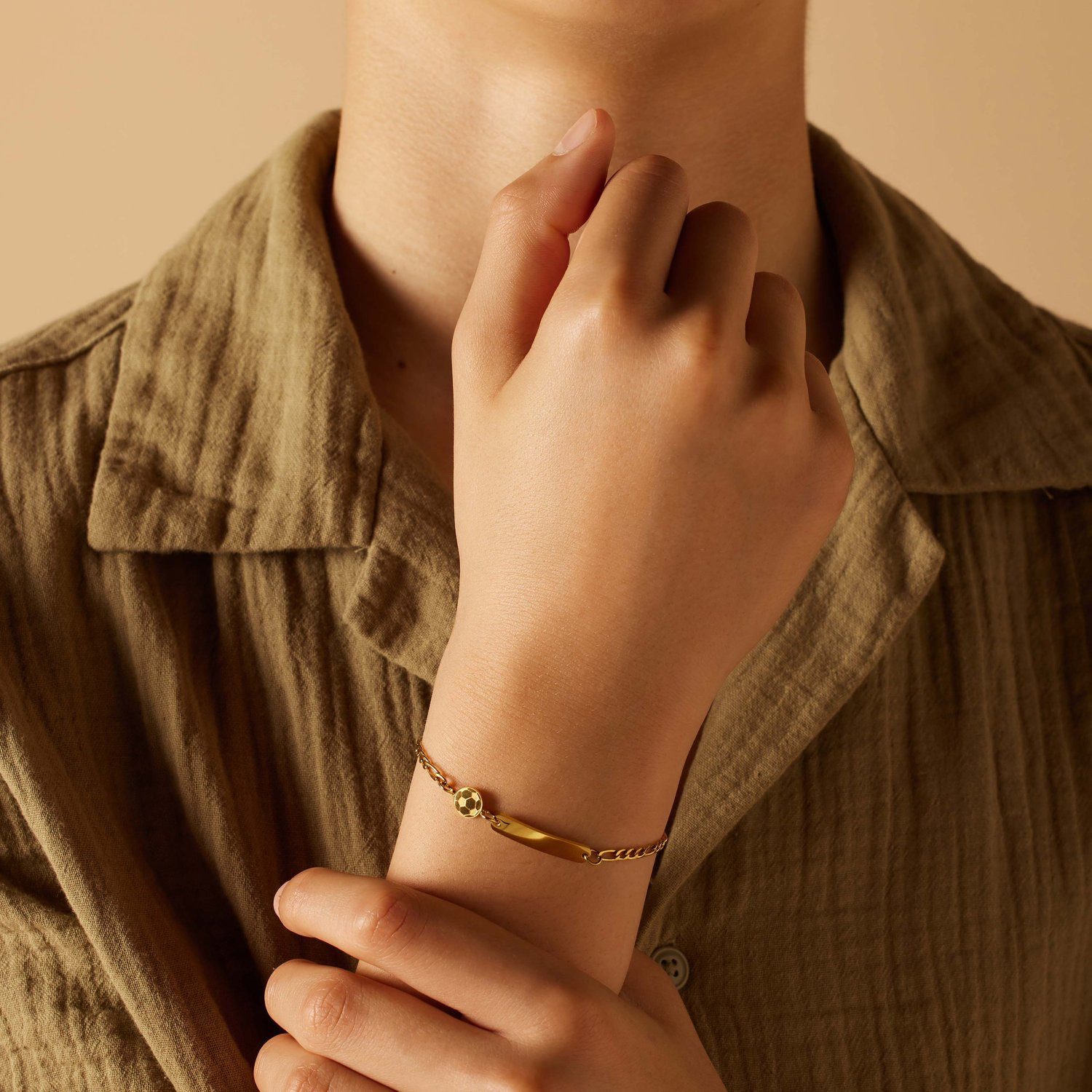 LUCARDI Armband mit Gravur Armband - Stahl - Gold - Kinder – Bild 3 von 3