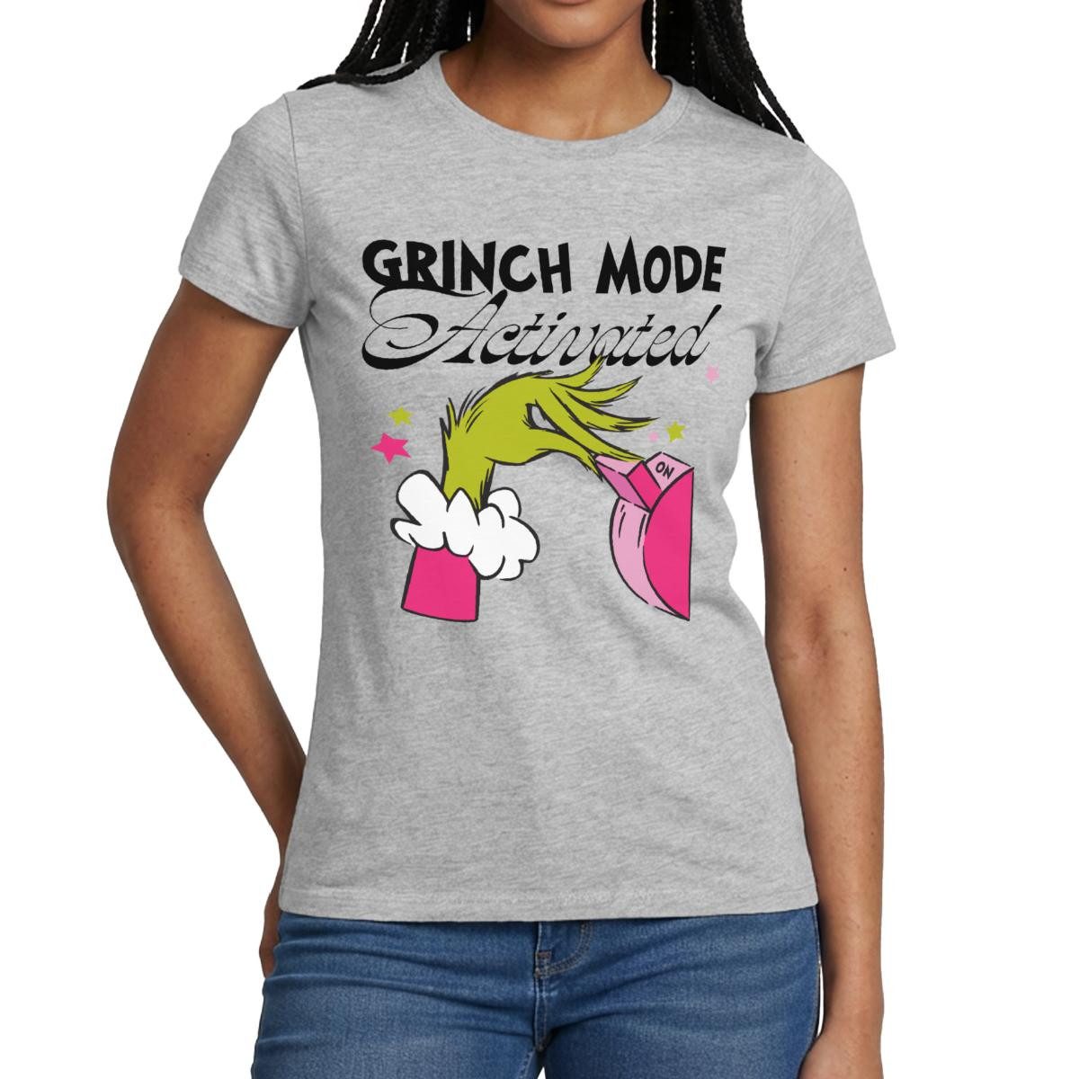 Spreadshirt T-Shirt Der Grinch Statement Grinch Mode Activated Frauen T-Shirt (1-tlg)
