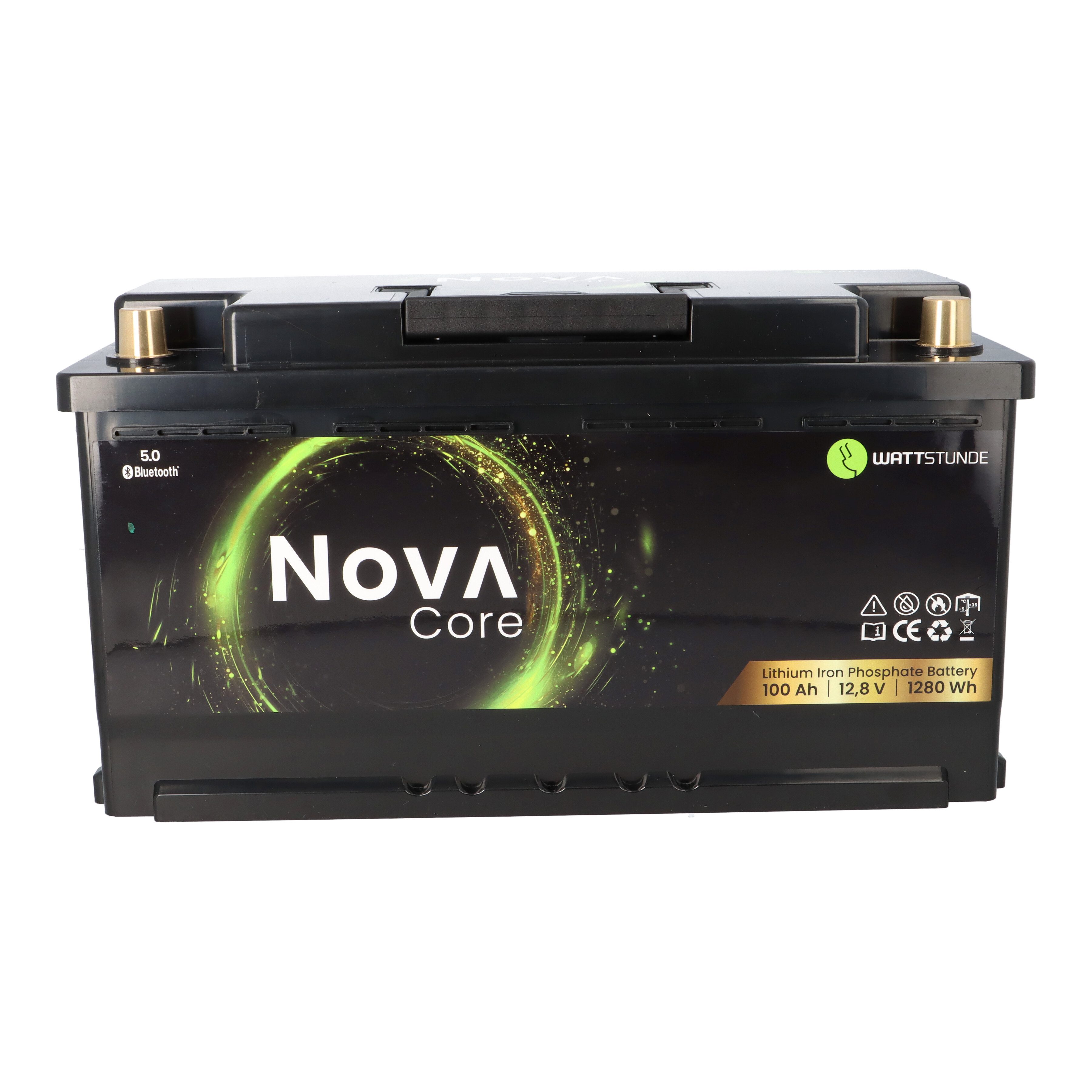 Wattstunde WATTSTUNDE NOVA Core Batterie 12,8V 100Ah 1280Wh LiFePO4 Batterie