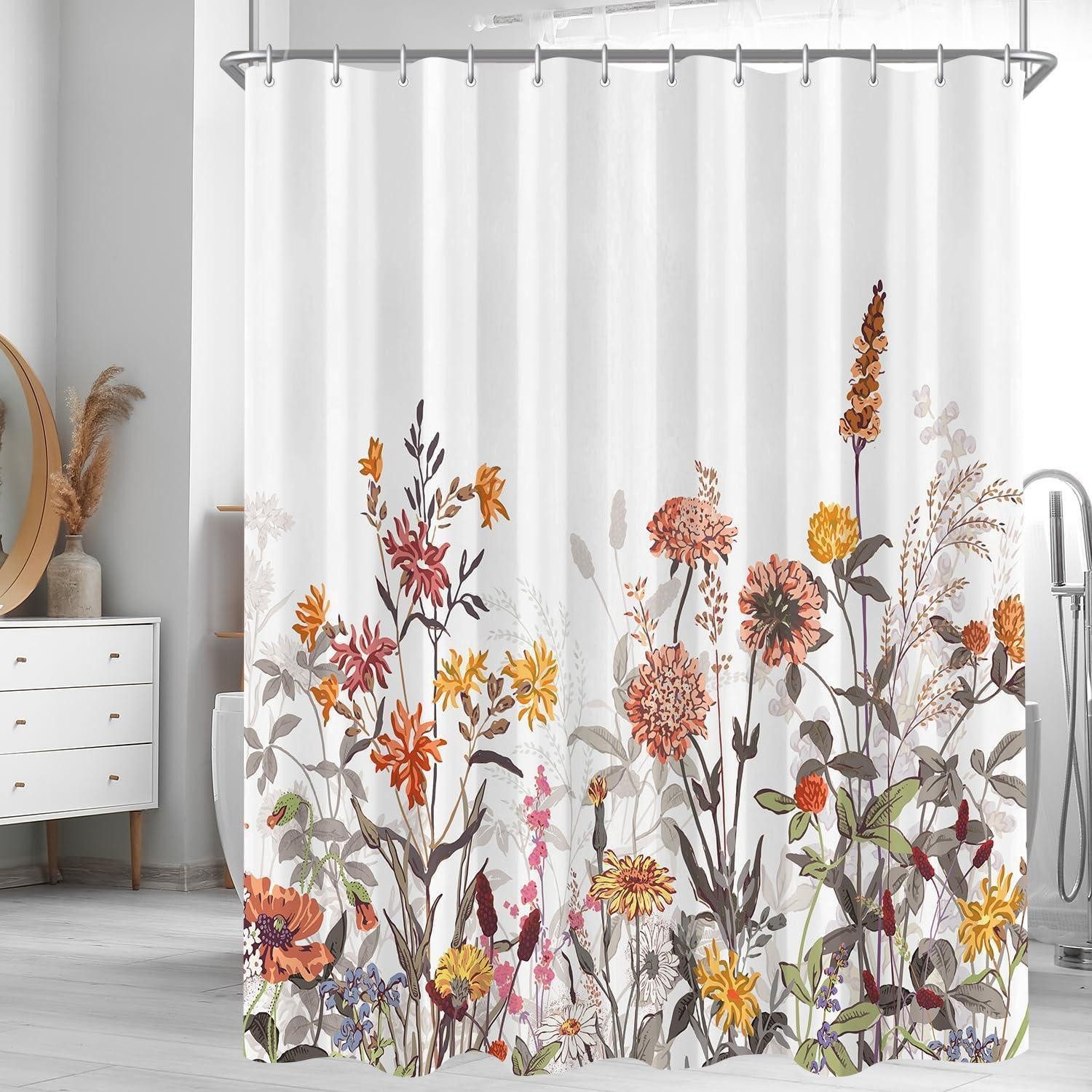 Lerores Duschvorhang Duschvorhang Mischblumen