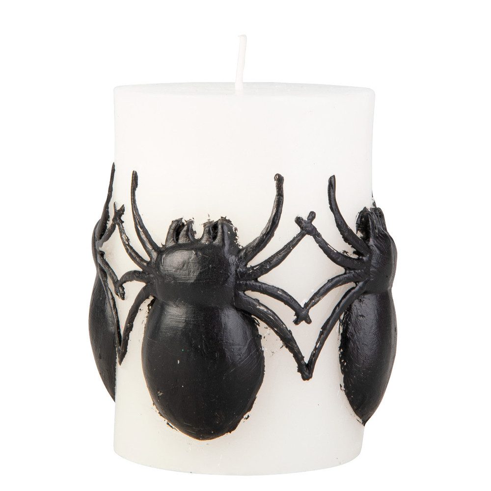 MICA Dekofigur Stumpenkerze - Spinne - ca. 7,5 x 10 cm