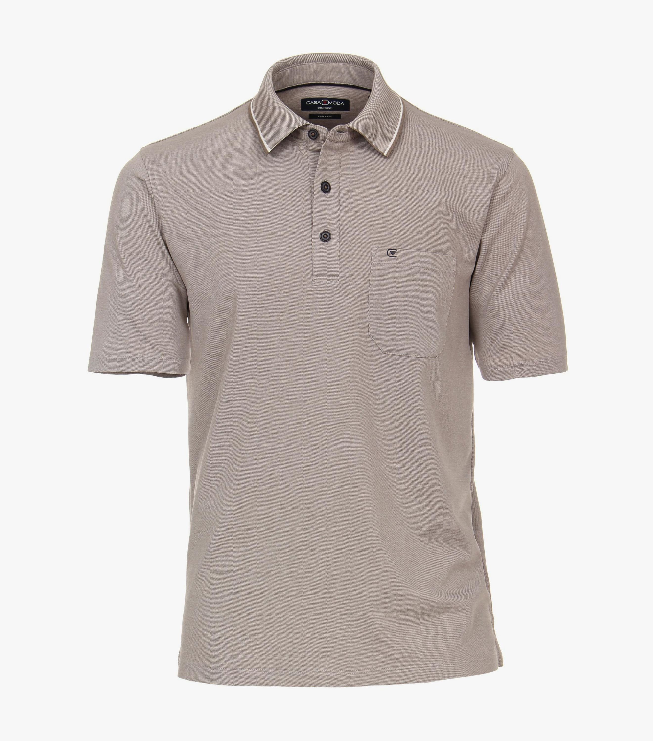 993106500 CASAMODA Poloshirt Hochwertiger Baumwollmix, Beige603 Normale Passform