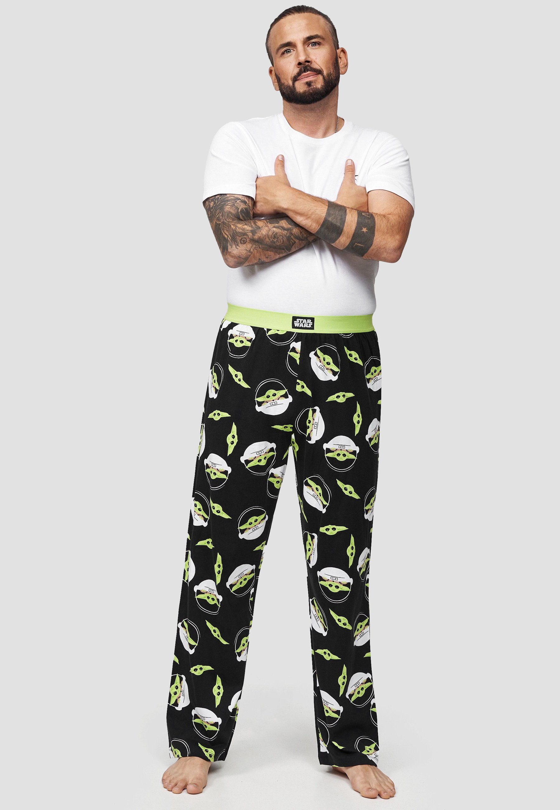 zertifizierte Bio-Baumwolle GOTS Yoda Recovered Baby Pyjamahose Starwars