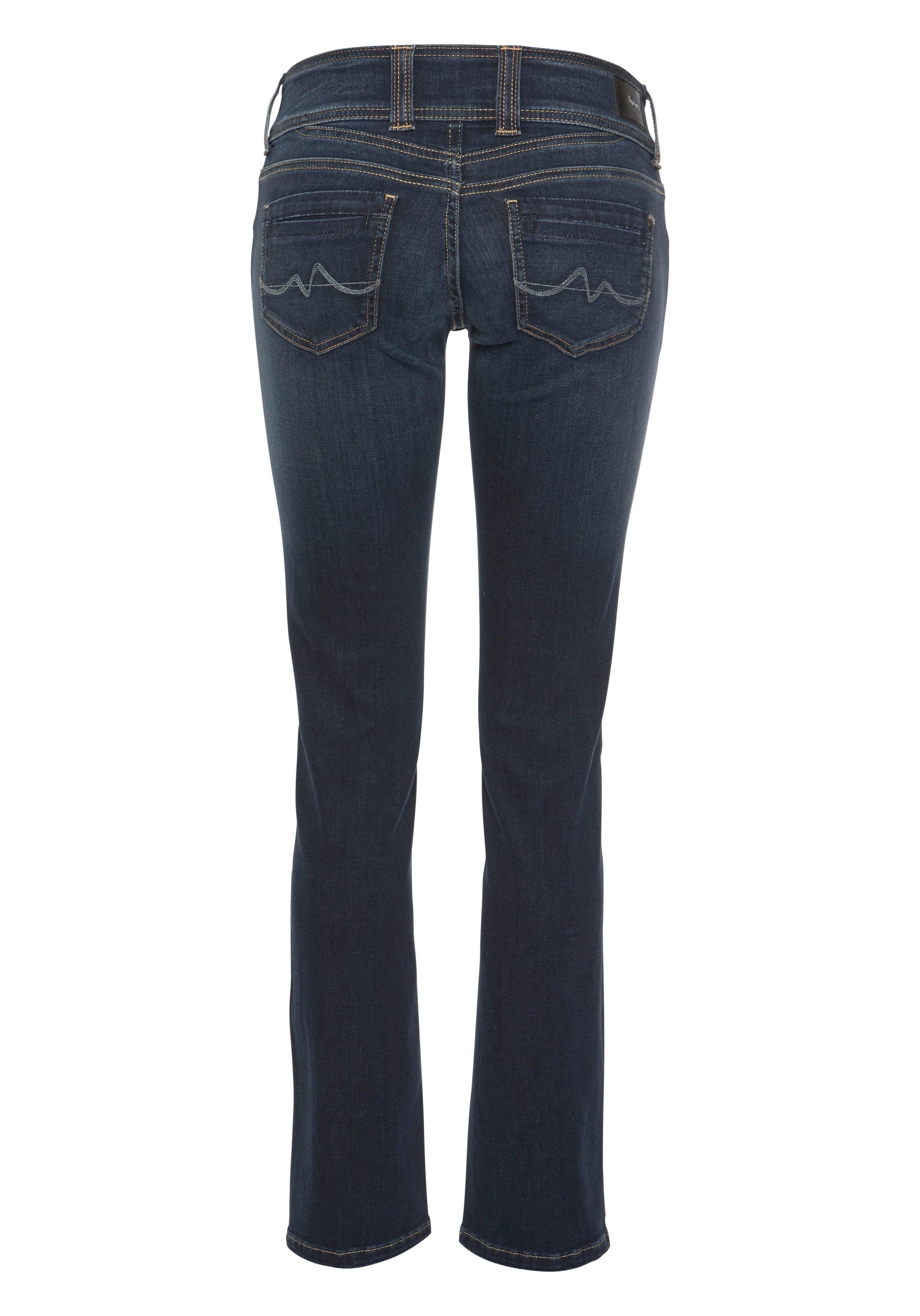 Pepe Jeans Straight-Jeans GEN in Baumwoll-Qualtät mit geradem Bein und Doppel-Knopf-Bund
