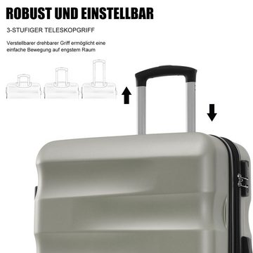 MODFU Hartschalen-Trolley Reisekoffer Handgepäck, 4 Rollen, TSA-Schloss robuste Hartschale