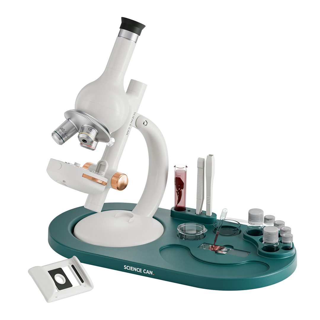 Spielwelt ScienceCan Mikroskop 1600 Labor Set 29-teilige Labor-Station