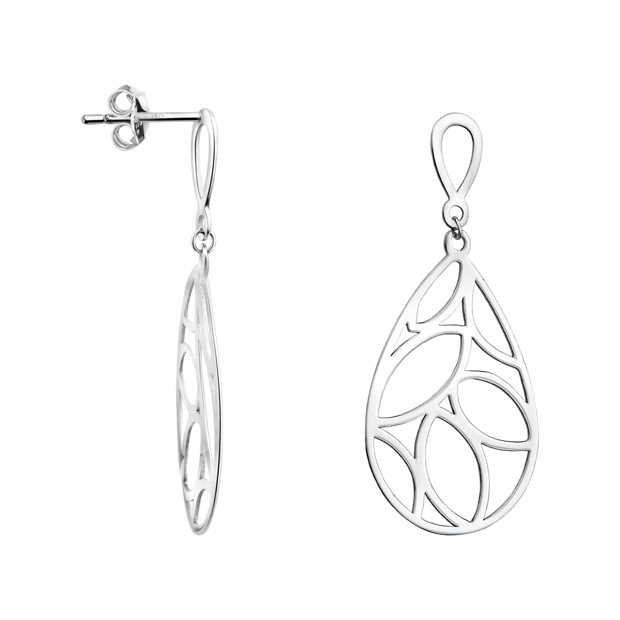 Sofia Milani Paar Ohrhänger Ornament, 925 Silber Damen Schmuck - E1052