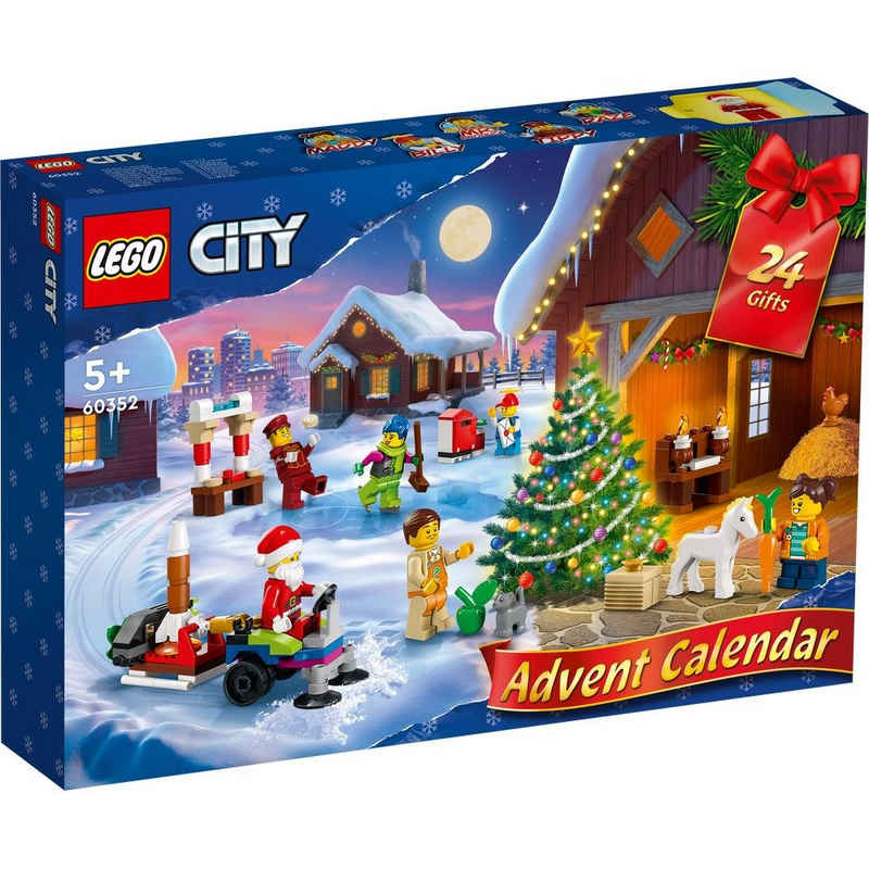 LEGO® Adventskalender City 2022 (60352) (287-tlg), mit Modelle und Minifiguren, Spielmatte, für Kinder ab 5 Jahren