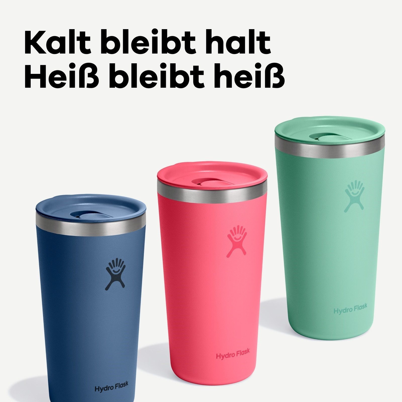 Hydro Flask Thermobecher 12 OZ All Around Tumbler Press-In Lid, 355 ml, 1-tlg., Edelstahl, Kompatibel mit Trinkhalmdeckel und verschließbaren Eindrückdeckel – Bild 5 von 5