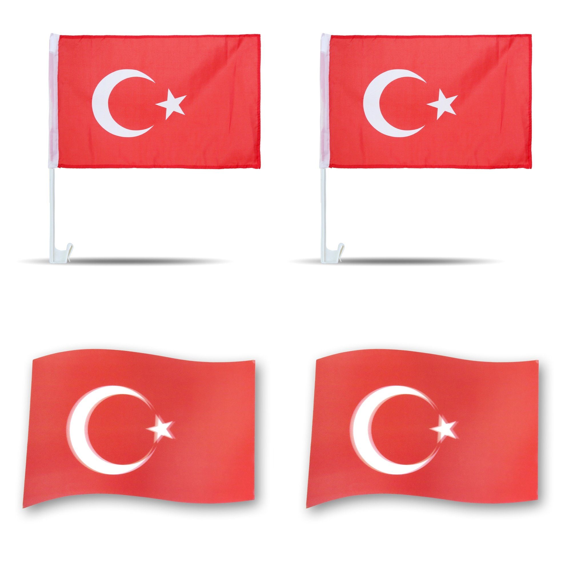 Sonia Originelli Fahne Fanpaket "Türkei" Turkye Fußball Flaggen 3D Magnet Fahren, Magnete: 3D-Effekt