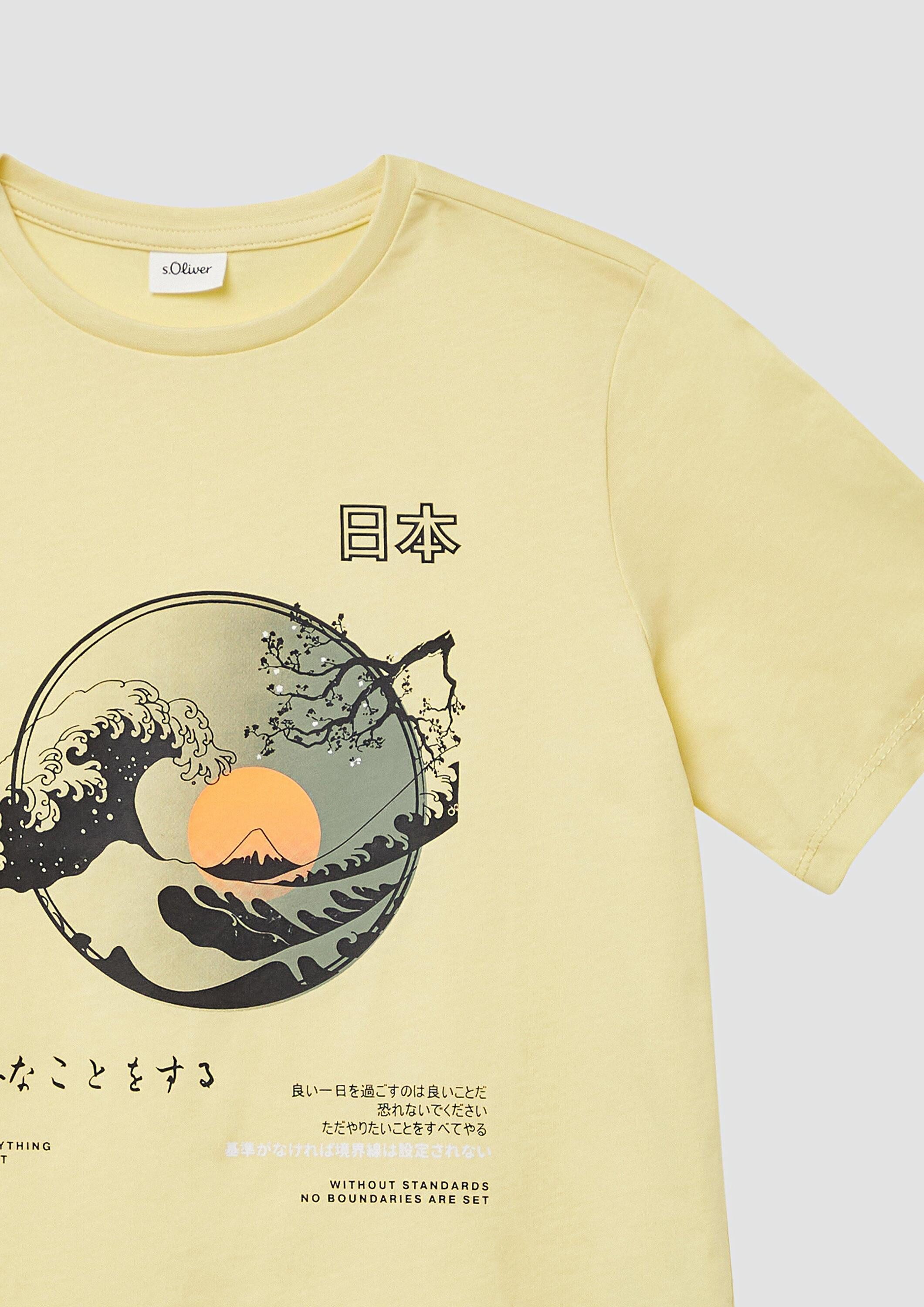s.Oliver Kurzarmshirt T-Shirt T-Shirt mit Frontprint – Bild 5 von 5