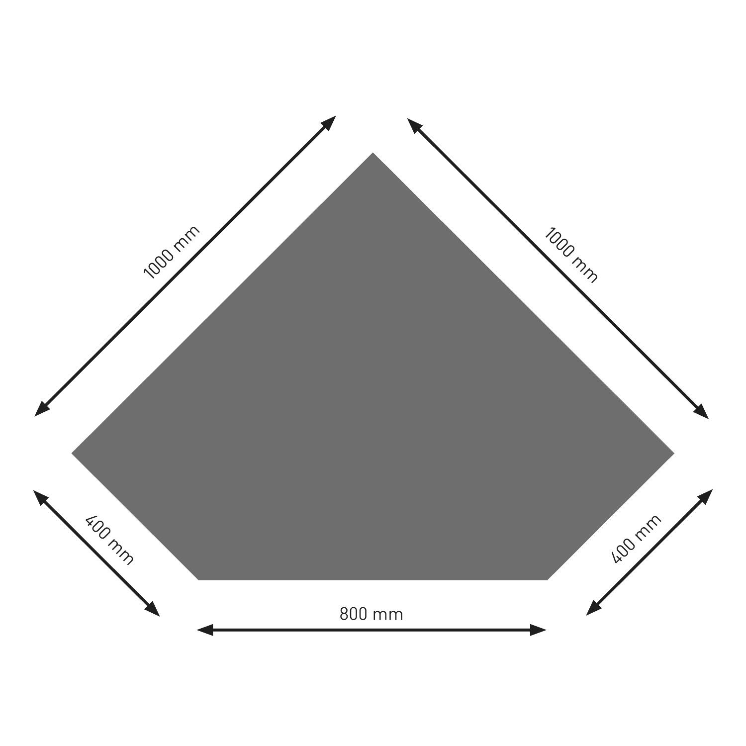 Raik Bodenschutzplatte Raik Bodenplatte B5 Diamant gussgrau pulverbeschichtet 1000 x 1000 mm