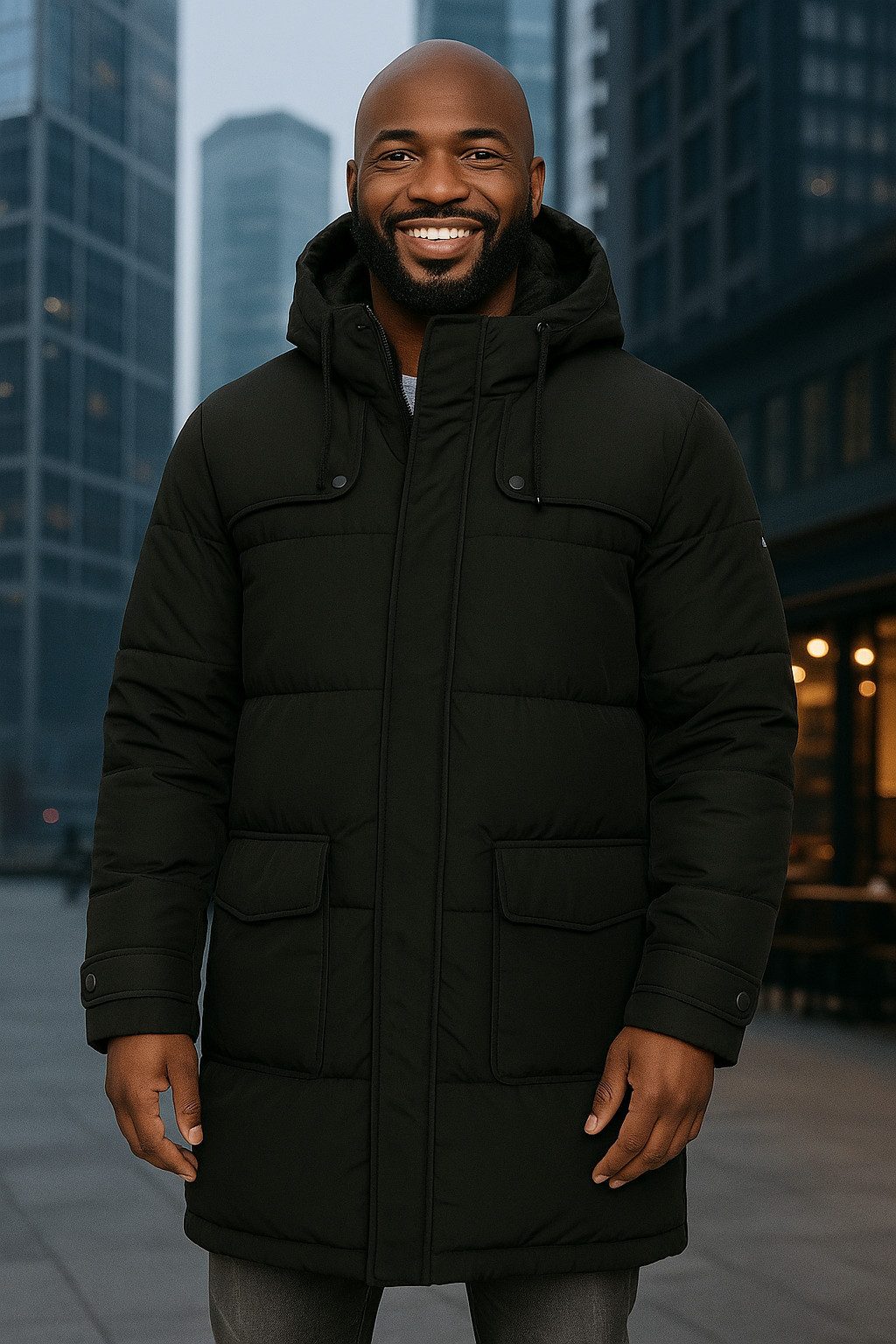 BLACKROCK Steppjacke Herren, Winterjacke mit Kapuze, Wintermantel Parka Abn günstig online kaufen