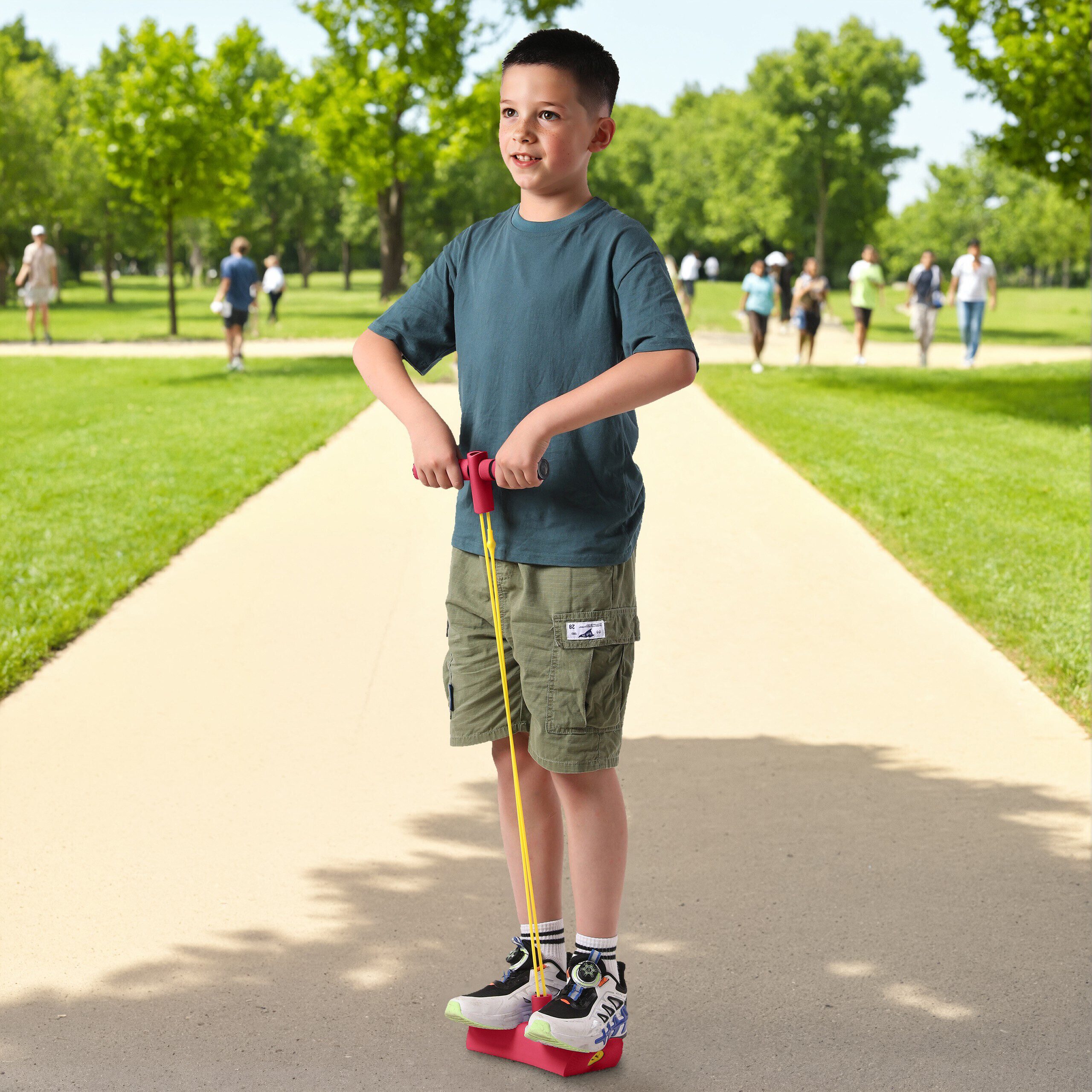 relaxdays Hüpfspielzeug Schaumstoff Pogo Jumper für Kinder, rot günstig online kaufen