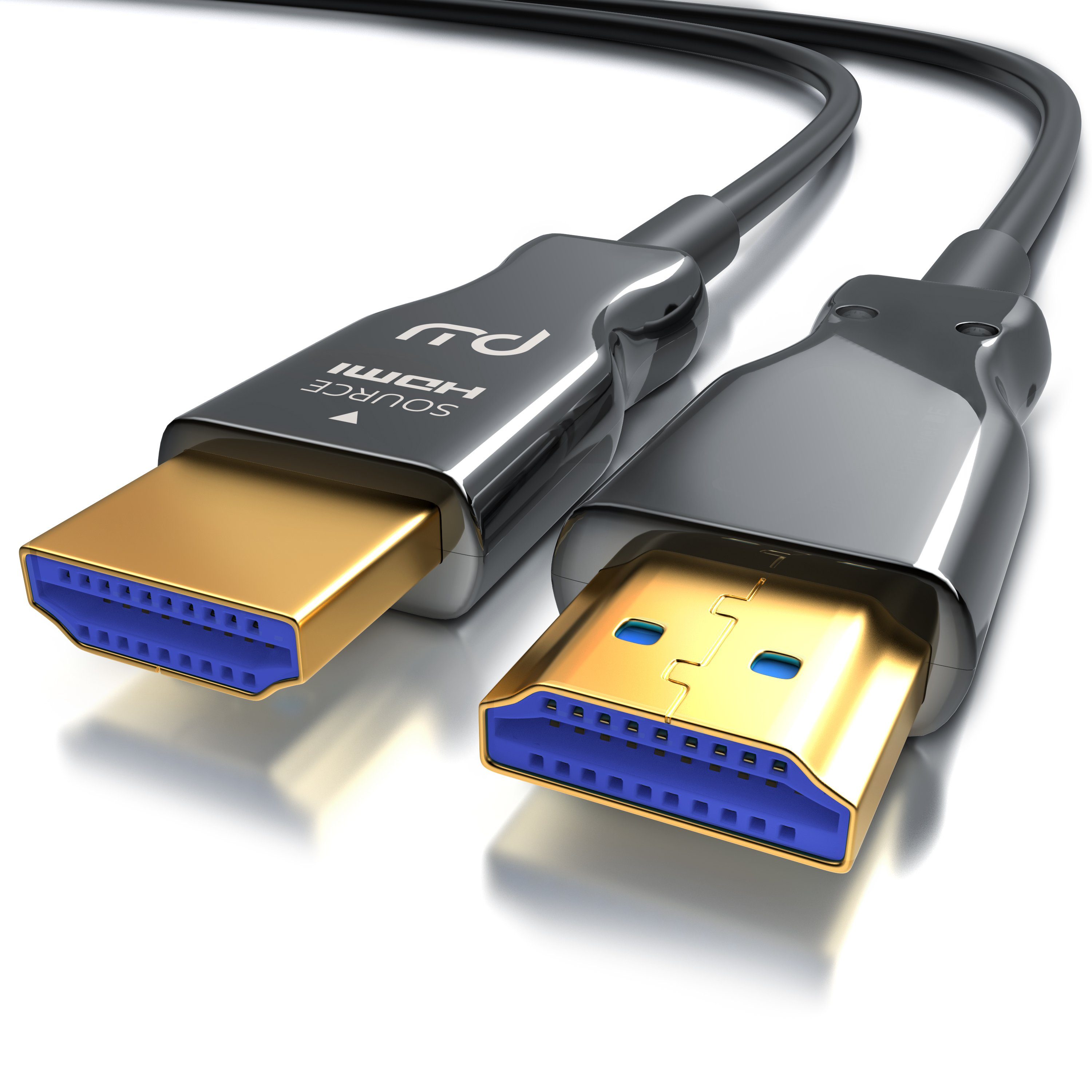 Primewire HDMI-Kabel, HDMI 2.0b, HDMI Typ A Stecker auf HDMI Typ A Stecker  (1500 cm), Glasfaserkabel mit 4k 60Hz mit HDR, 3D, ARC, CEC, HDCP 2.2 - 15m
