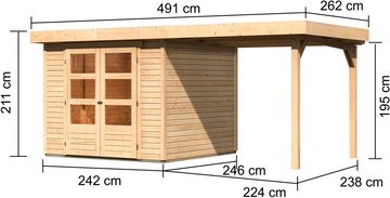 Karibu Gartenhaus Askola 3,5, BxT: 491x262 cm, mit Schleppdach