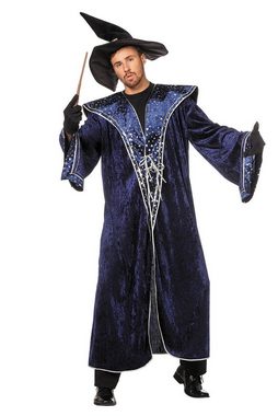 Wilbers Zauberer-Kostüm Wilbers Kostüm Zauberer 50 - 60 blaue Sterne Zaubermeister