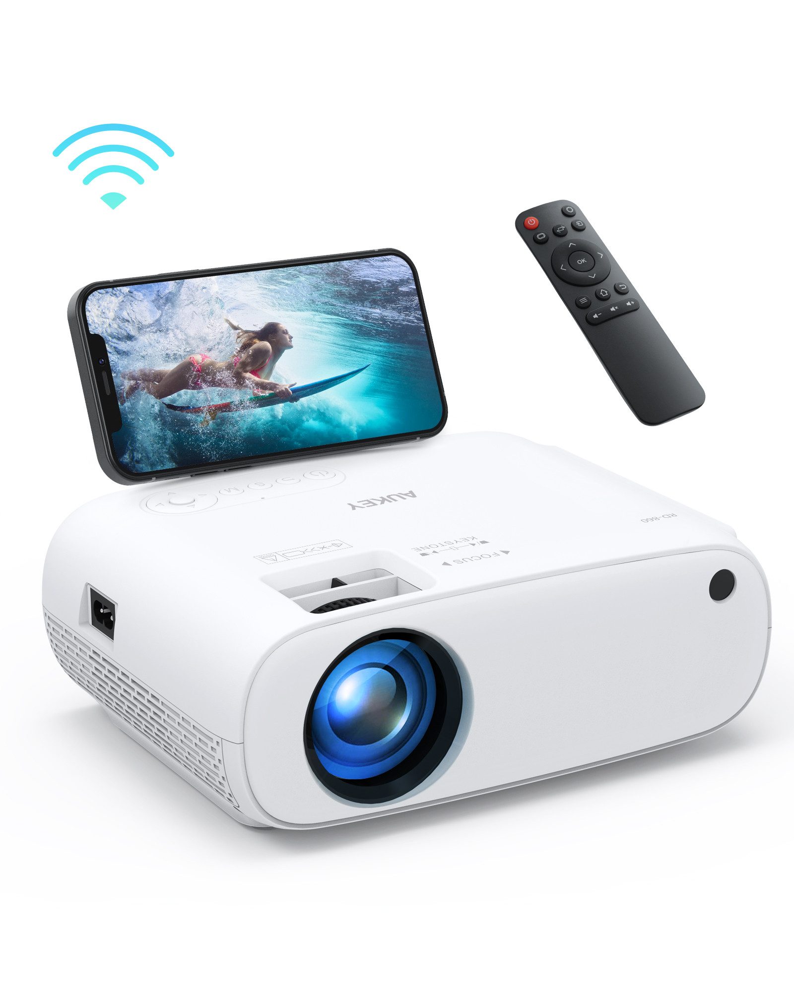 AUKEY RD-860 LCD-Beamer (1920 x 1080 px, Handy Bildschirmsynchronisierung, Full HD, 1920 x 1080px)